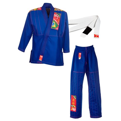 ju-sports-bjj-anzug-kids-blau-gr-150-baumwolle-gurt image 7