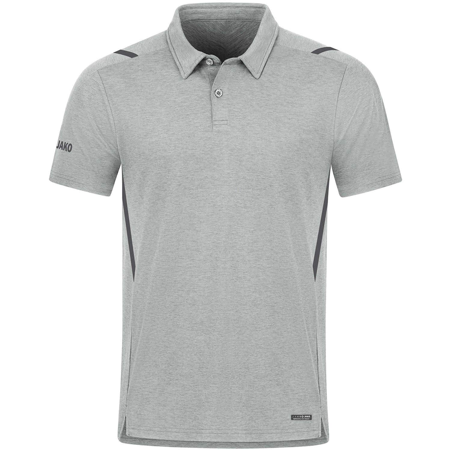 jako-challenge-polo-herren-schwarz-meliert-casual-look image 1