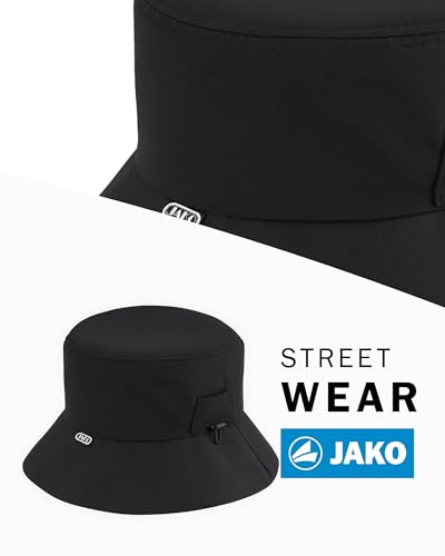 jako-wardrobe-fischerhut-bucket-hat-schwarz-verstellbar image 8