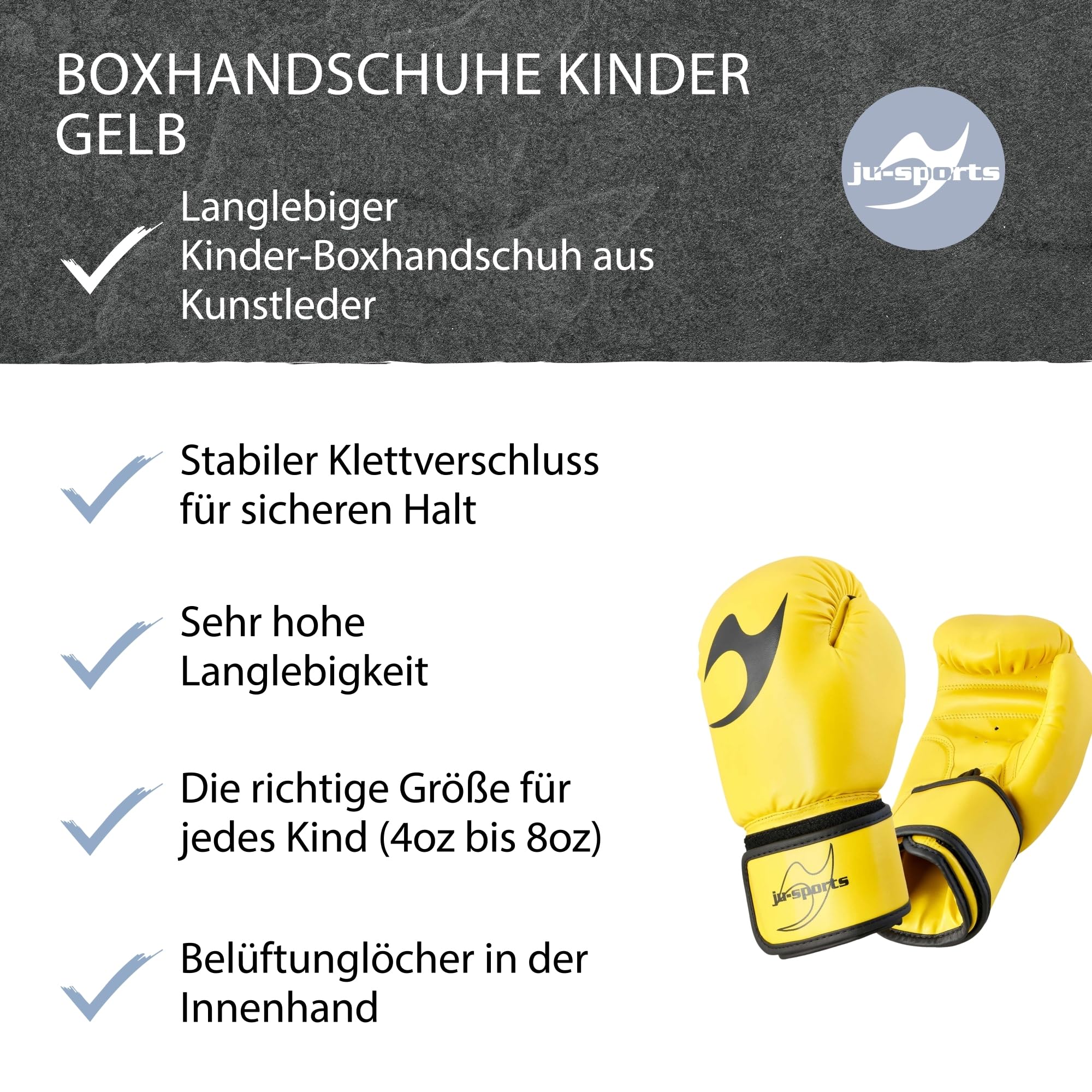 ju-sports-boxhandschuhe-kinder-gelb-8-oz-kunstleder image 5