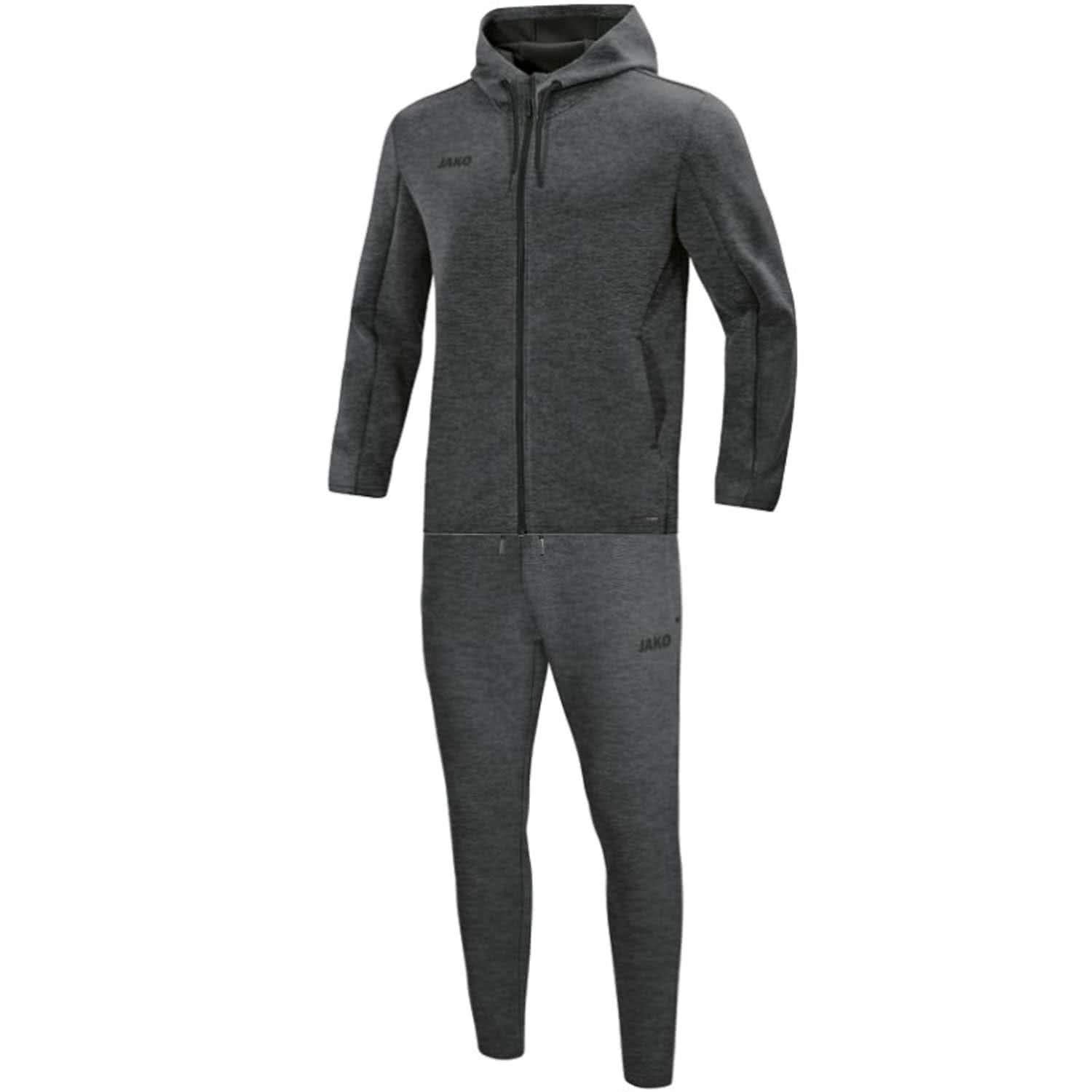 jako-premium-basics-jogginganzug-damen-34-anthrazit-meliert-kapuze image 1
