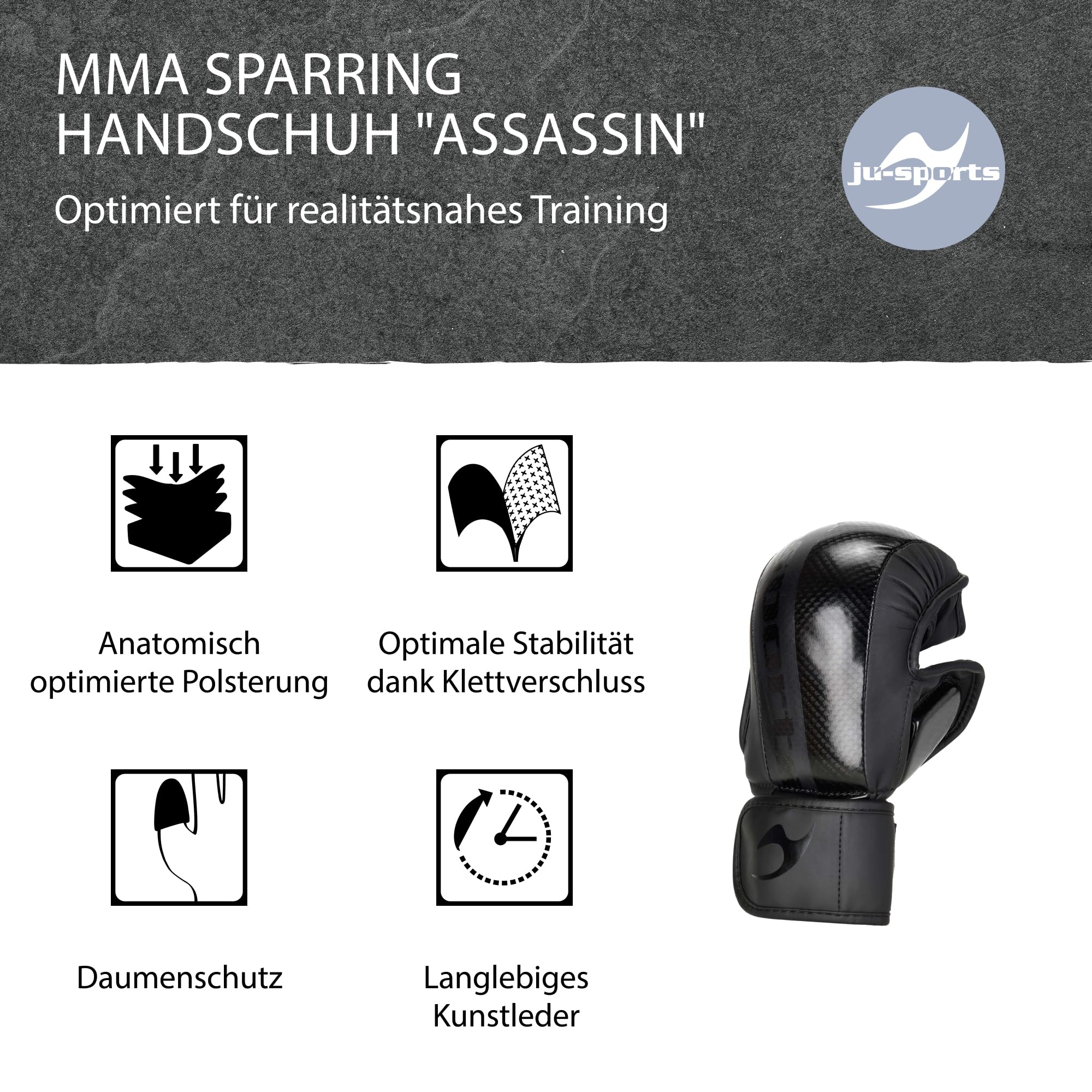 ju-sports-assassin-carbon-mma-handschuhe-schwarz-xl-sparring image 3