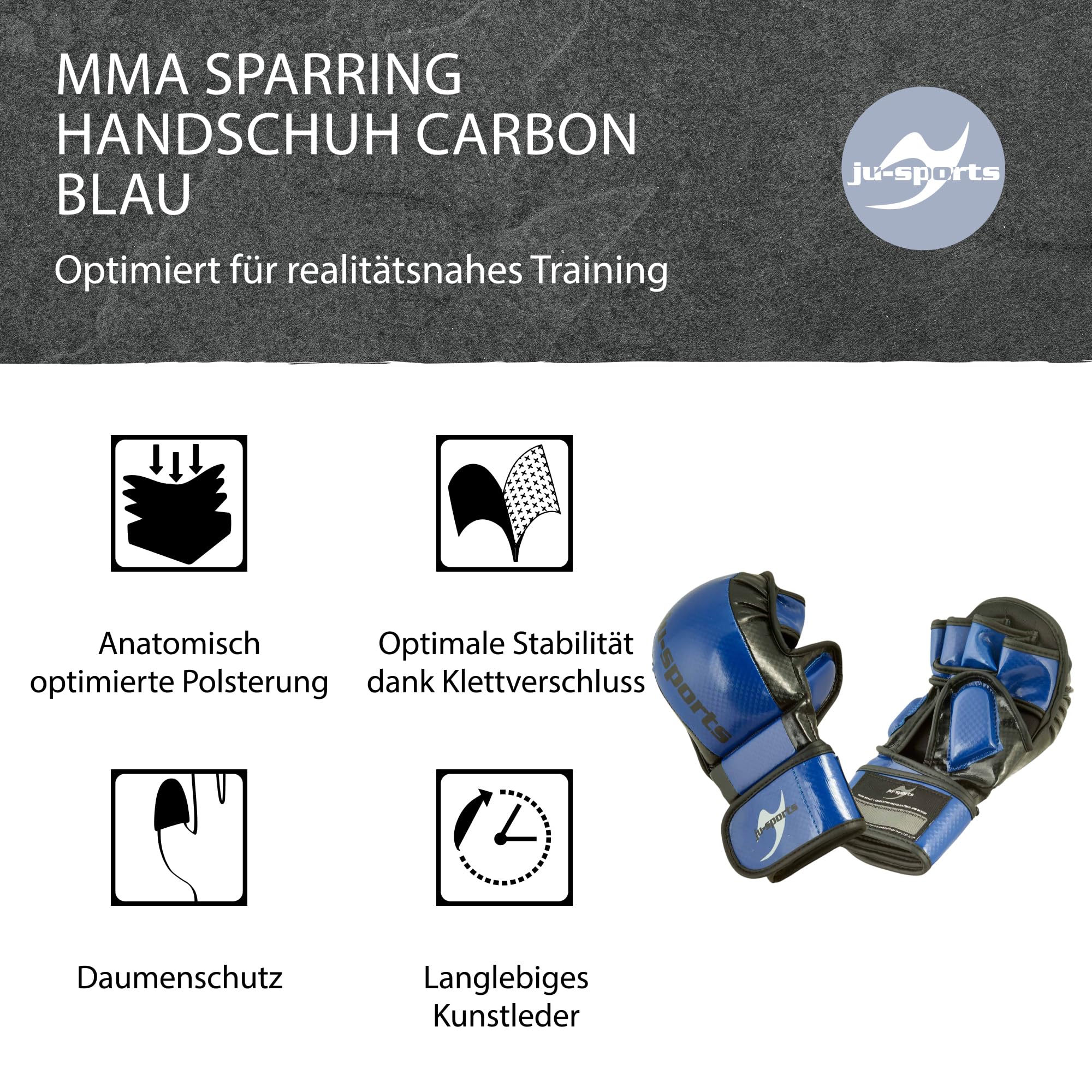 ju-sports-carbon-mma-handschuhe-sparring-blau-gr-xl image 3