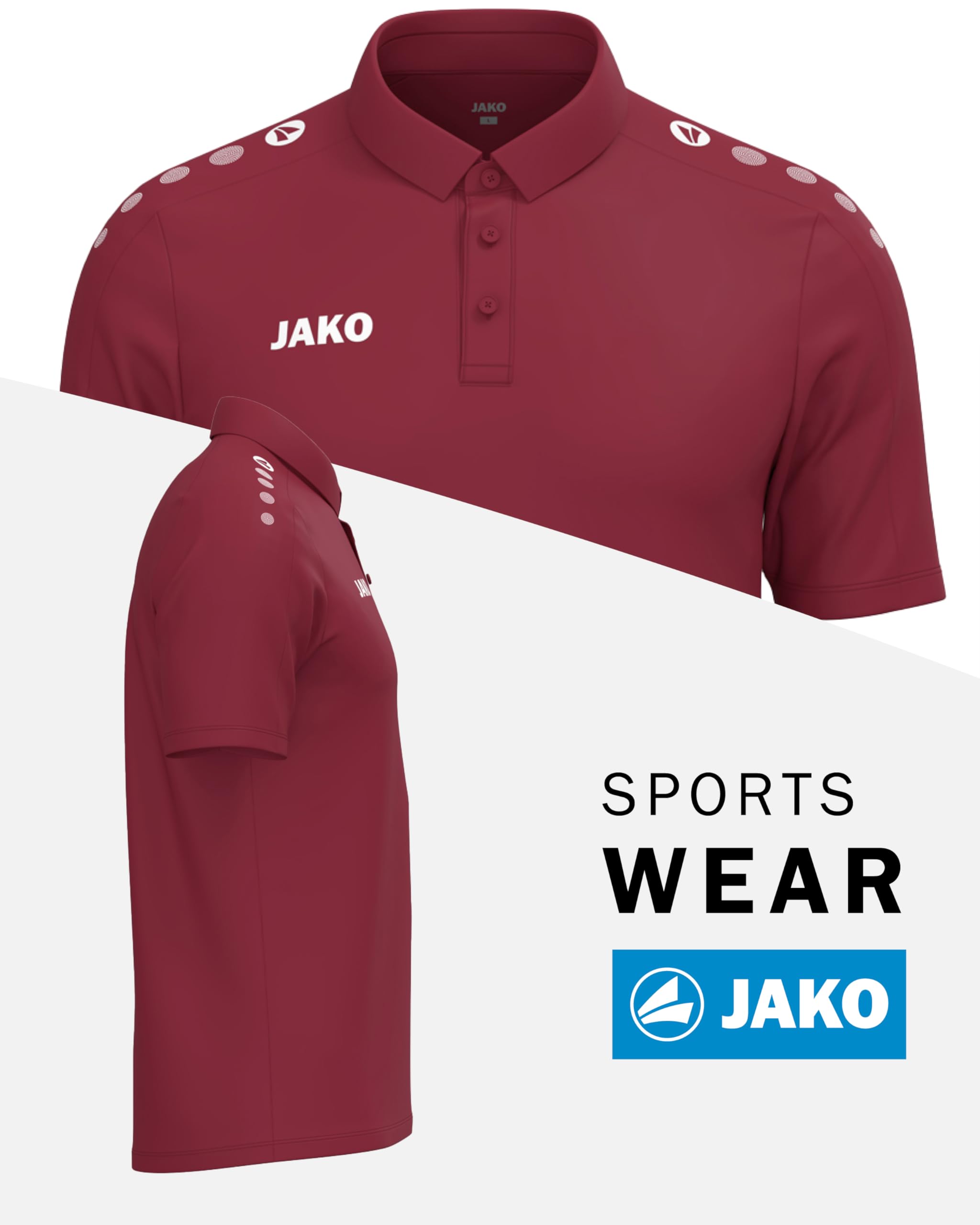 jako-one-polo-kinder-wei-keepdry-recyceltes-polyester image 2