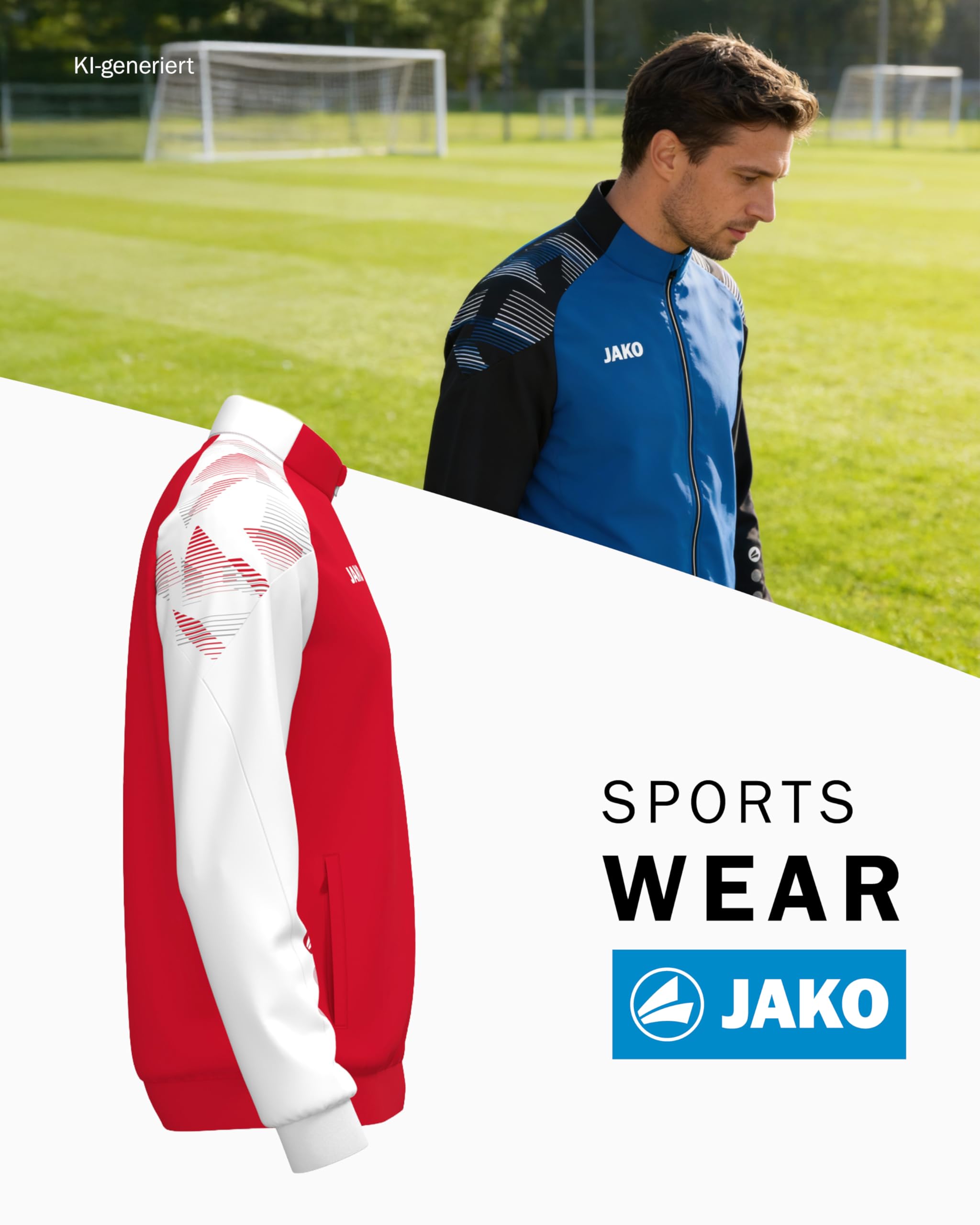 jako-sonic-trainingsjacke-rot-wei-m-recyceltes-polyester image 3