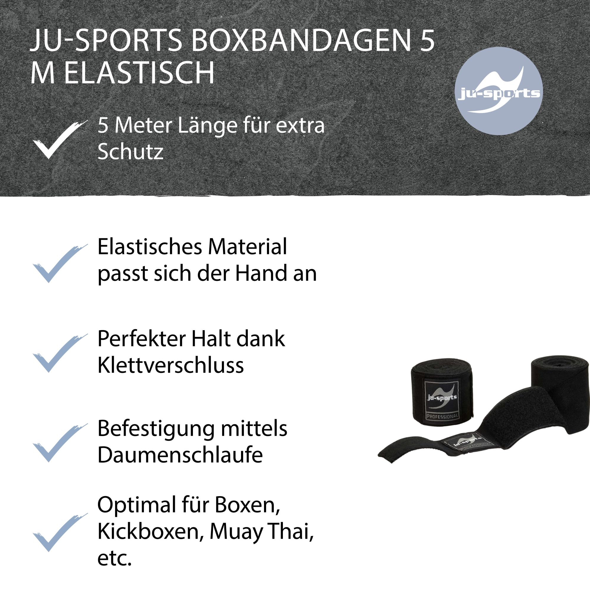 ju-sports-profi-boxbandagen-5m-schwarz-elastisch image 5