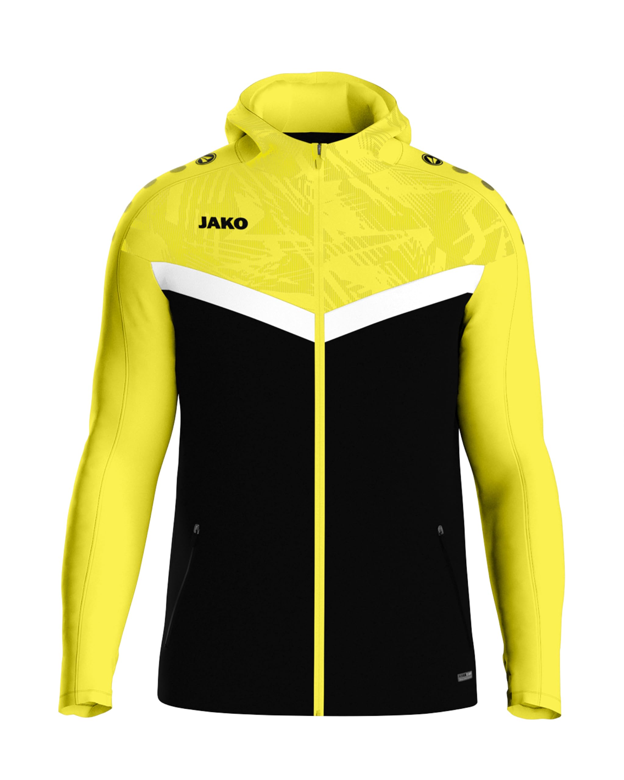 jako-iconic-kapuzenjacke-unisex-schwarz-soft-yellow image 5
