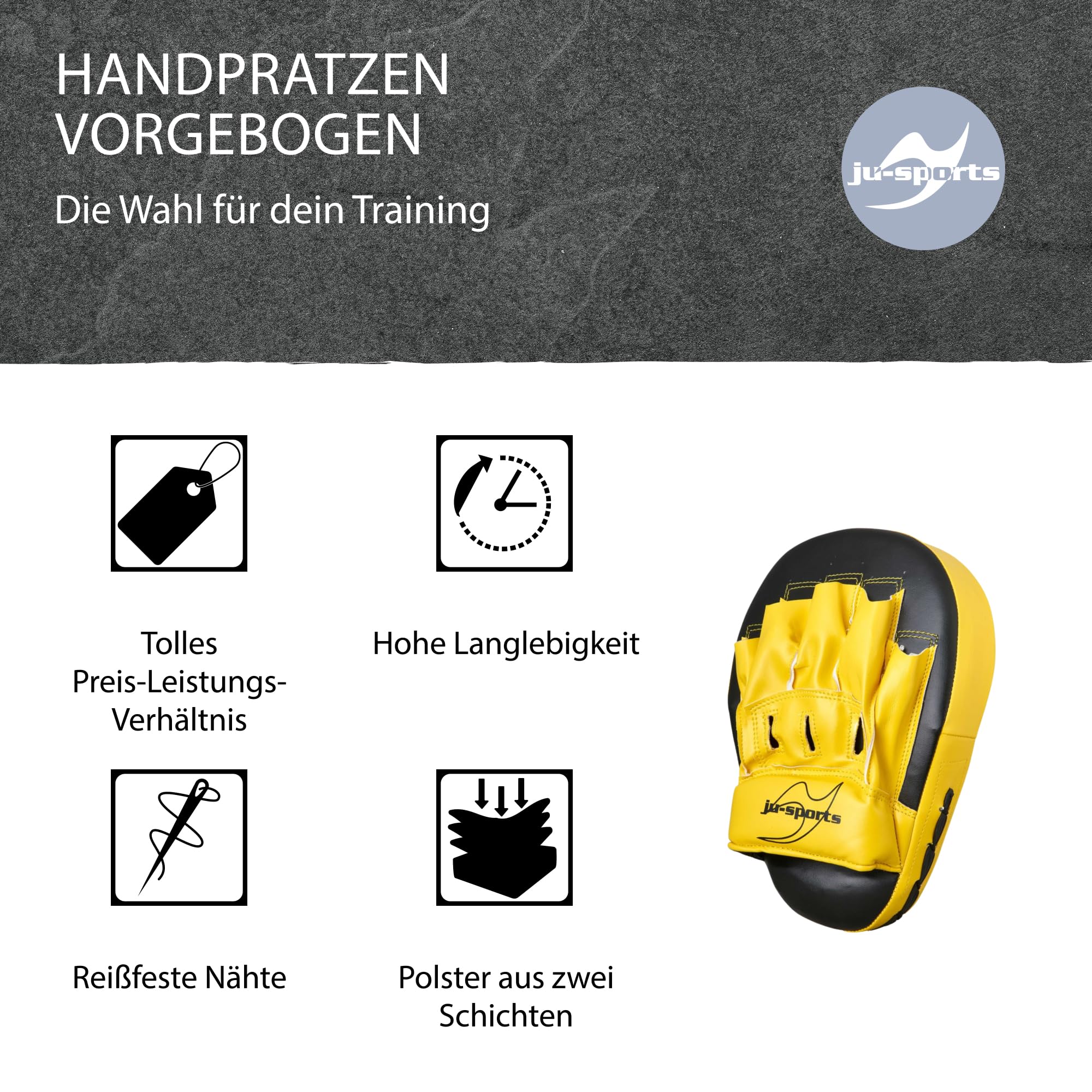 ju-sports-curved-handpratzen-gelb-schwarz-kunstleder-paar image 3
