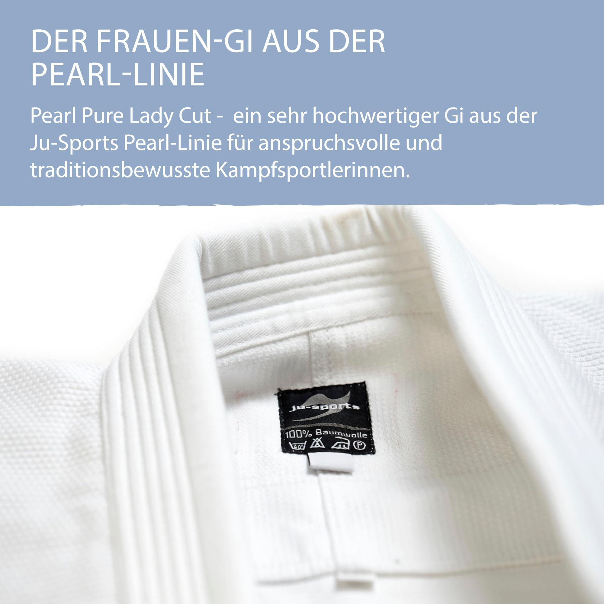 ju-sports-pearl-pure-lady-bjj-gi-damen-wei-f2-baumwolle image 4