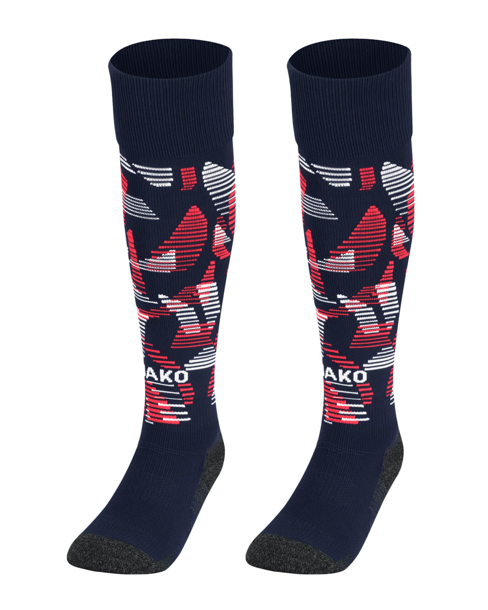 jako-sonic-stutzenstrumpf-35-38-wei-rot-grau-fu-ball image 7