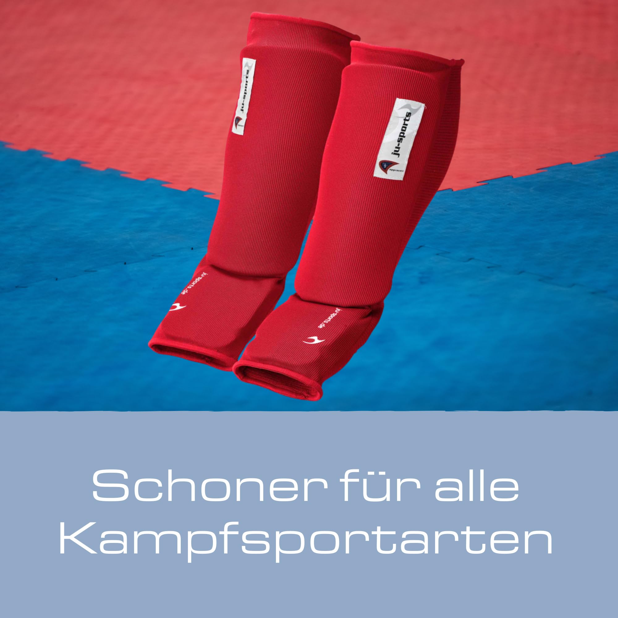 ju-sports-spann-schienbeinschoner-m-rot-baumwolle image 2