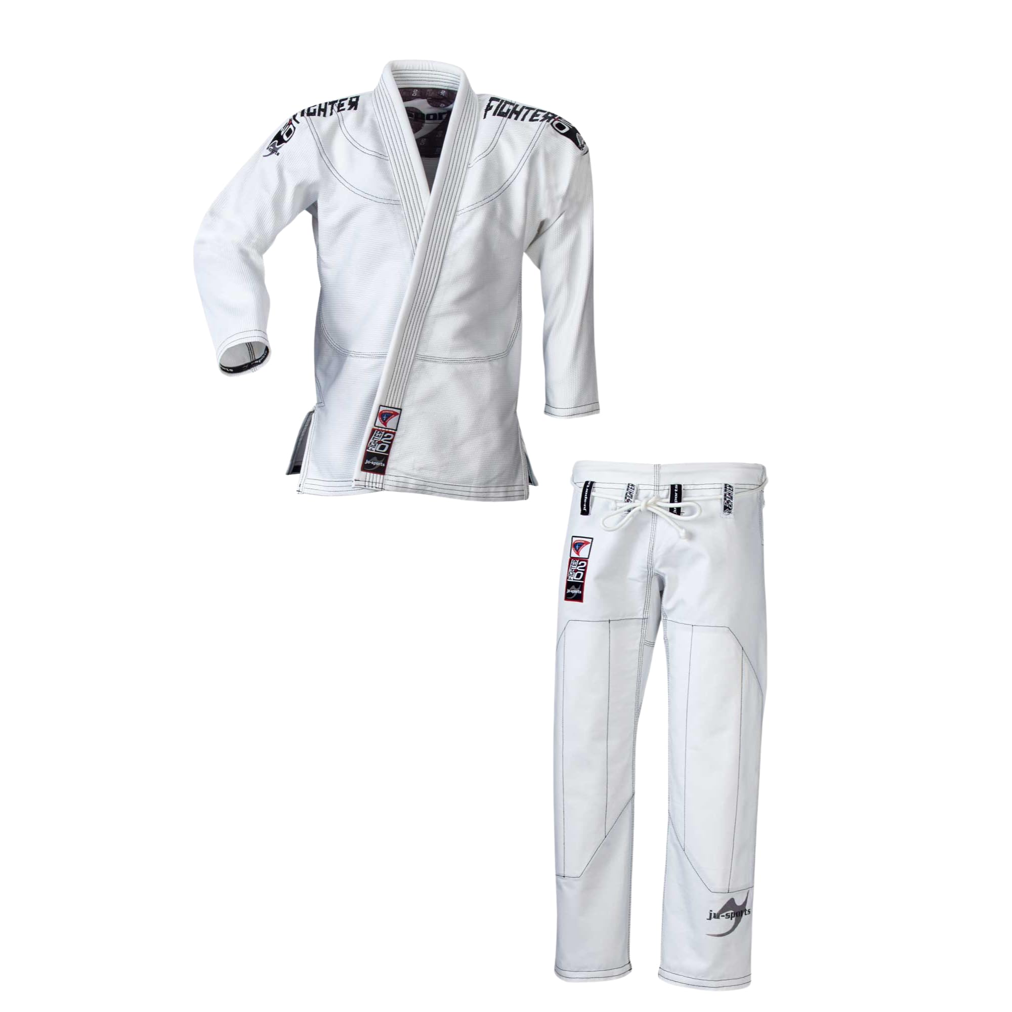 ju-sports-pearl-fighter-2-0-jujutsu-anzug-a3-wei-baumwolle image 1