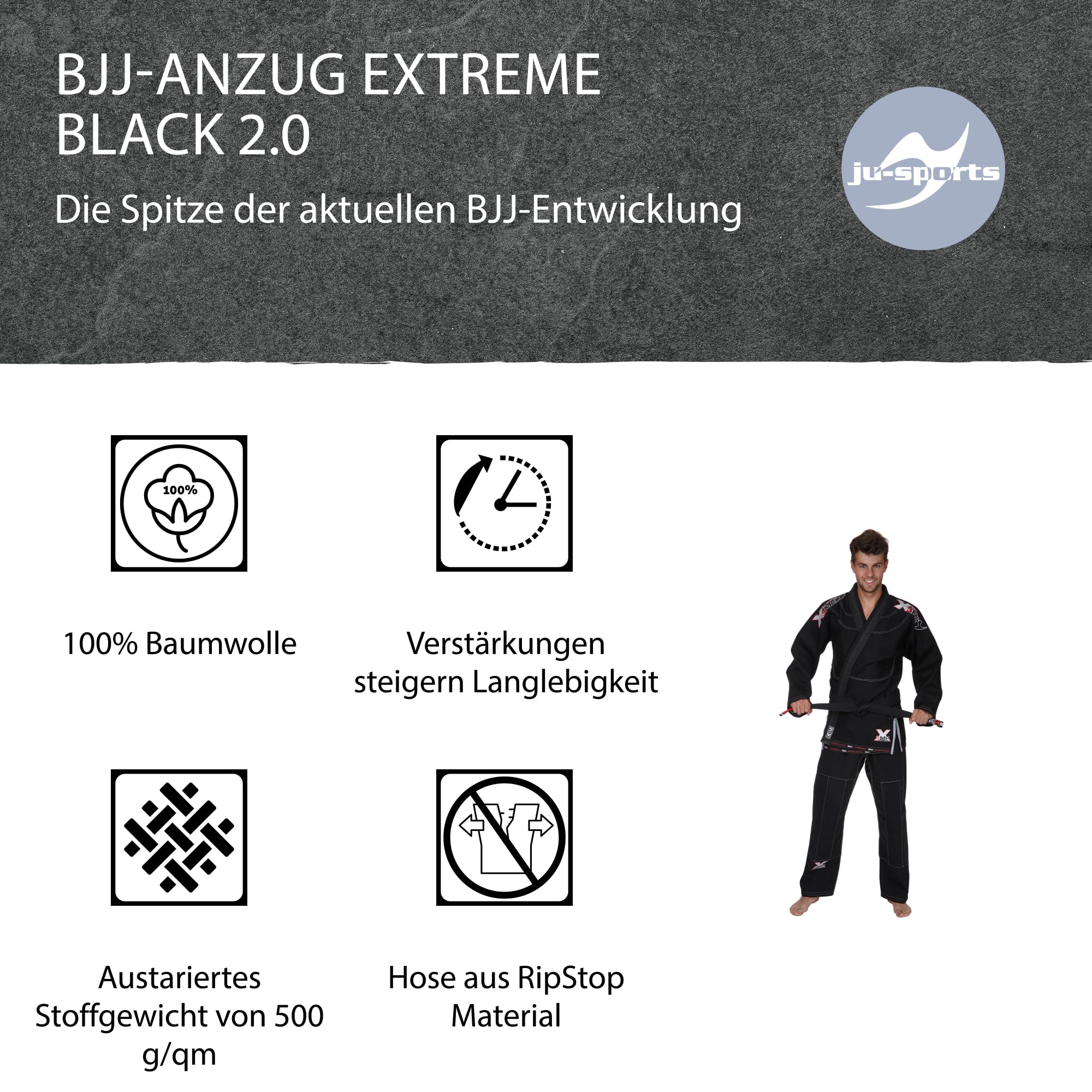ju-sports-extreme-2-0-bjj-gi-schwarz-a5 image 3