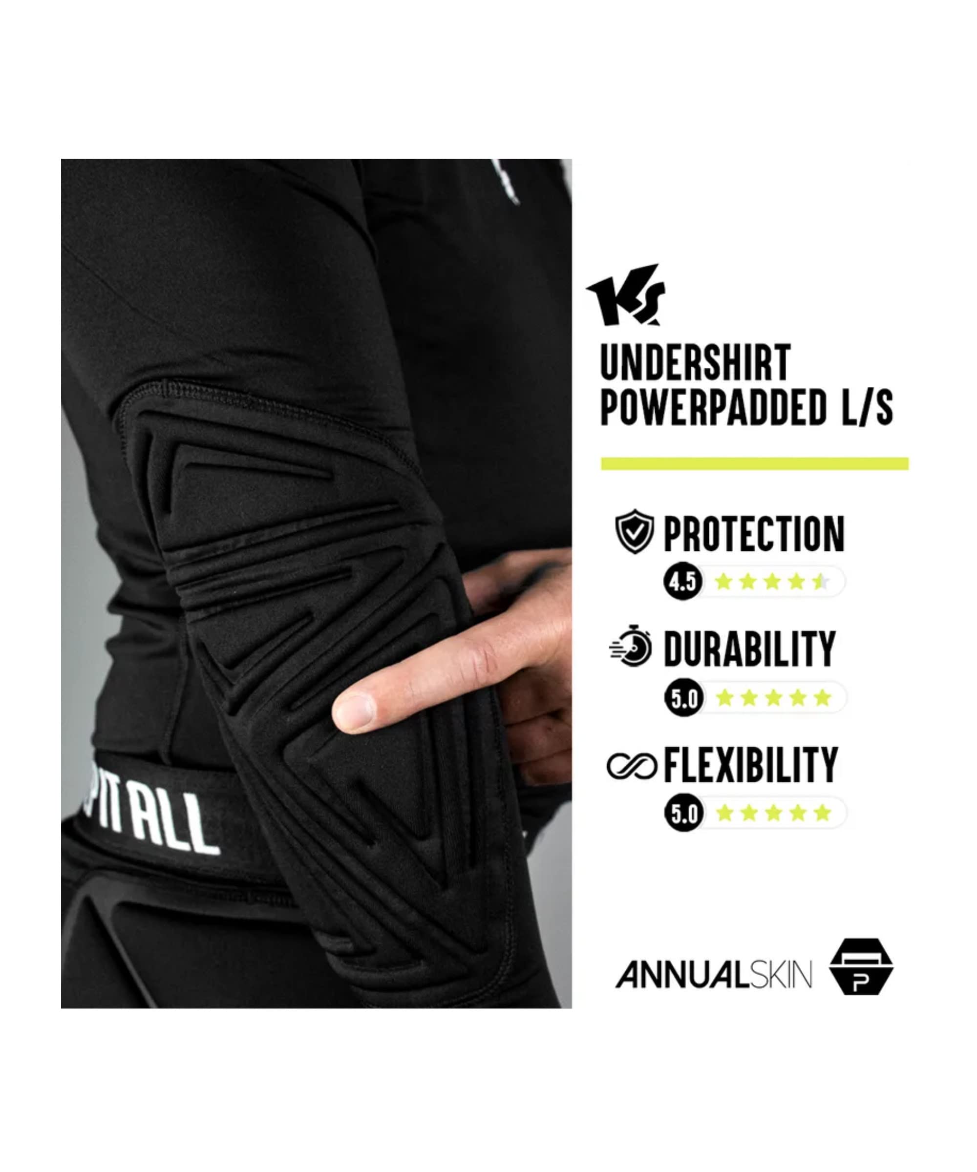 keepersport-powerpadded-langarm-unterhemd-herren-schwarz-gelb image 4