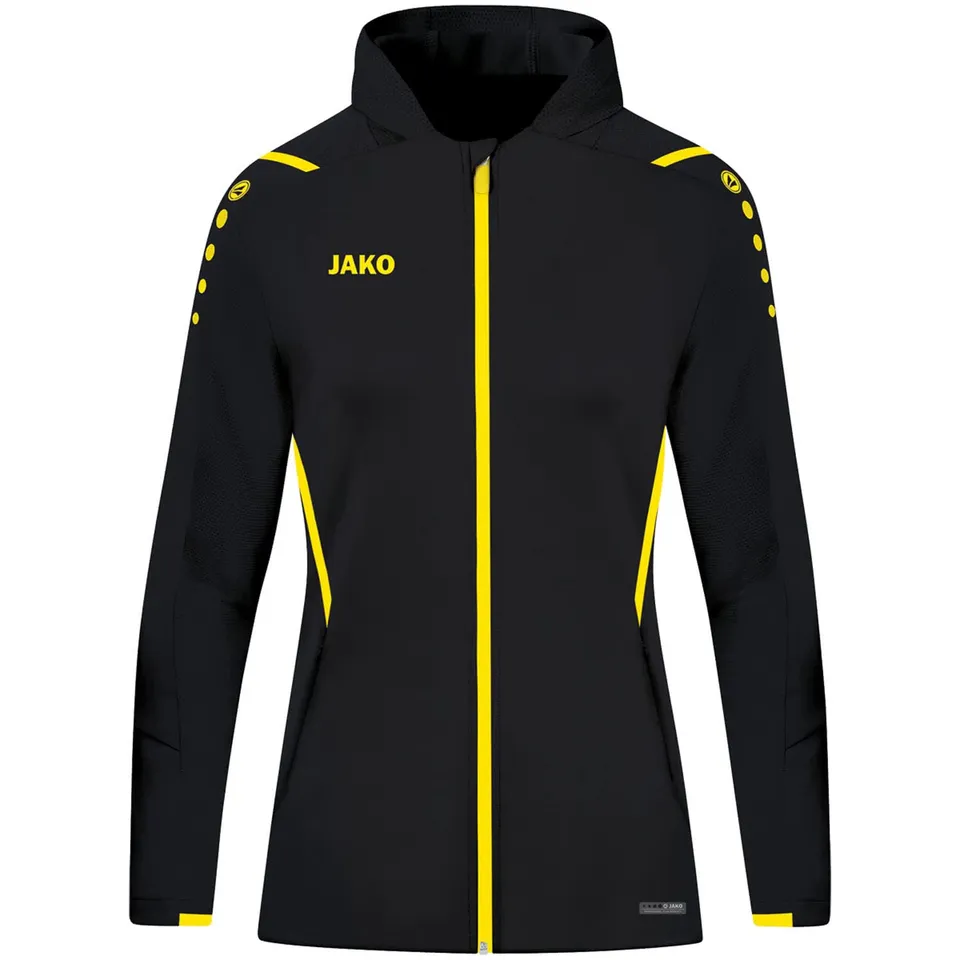 jako-challenge-trainingsjacke-mit-kapuze-schwarz-citro-gr-34 image 1