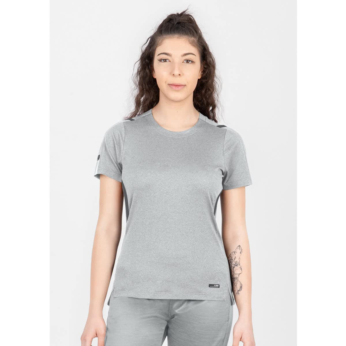 jako-challenge-t-shirt-36-hellgrau-meliert-freizeit-melange image 3