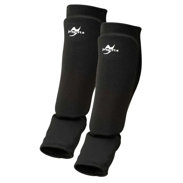 ju-sports-schienbeinschoner-spann-xl-schwarz-baumwolle image 1