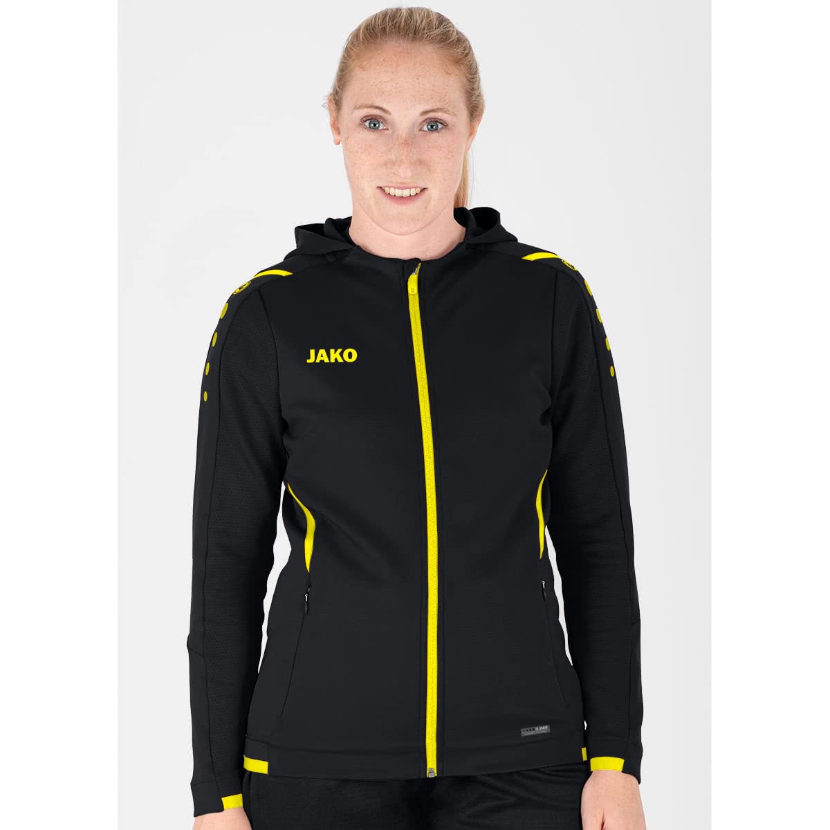 jako-challenge-trainingsjacke-mit-kapuze-schwarz-citro-gr-34 image 4