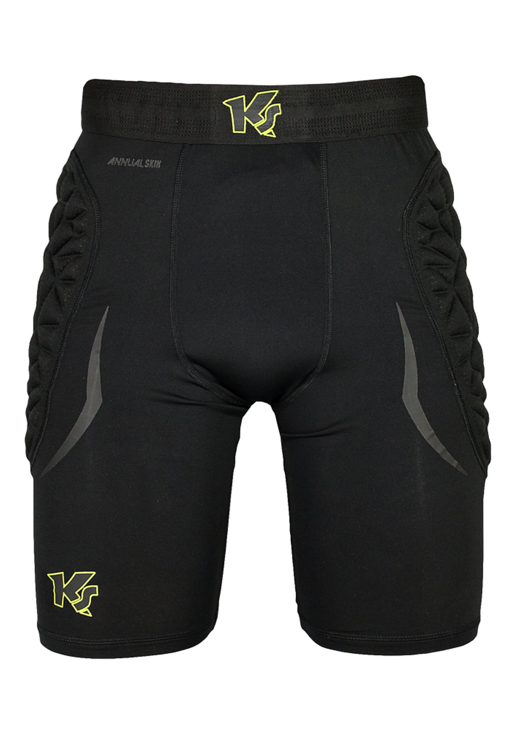 keepersport-powerpadded-torwart-unterziehhose-s-schwarz-gelb image 6