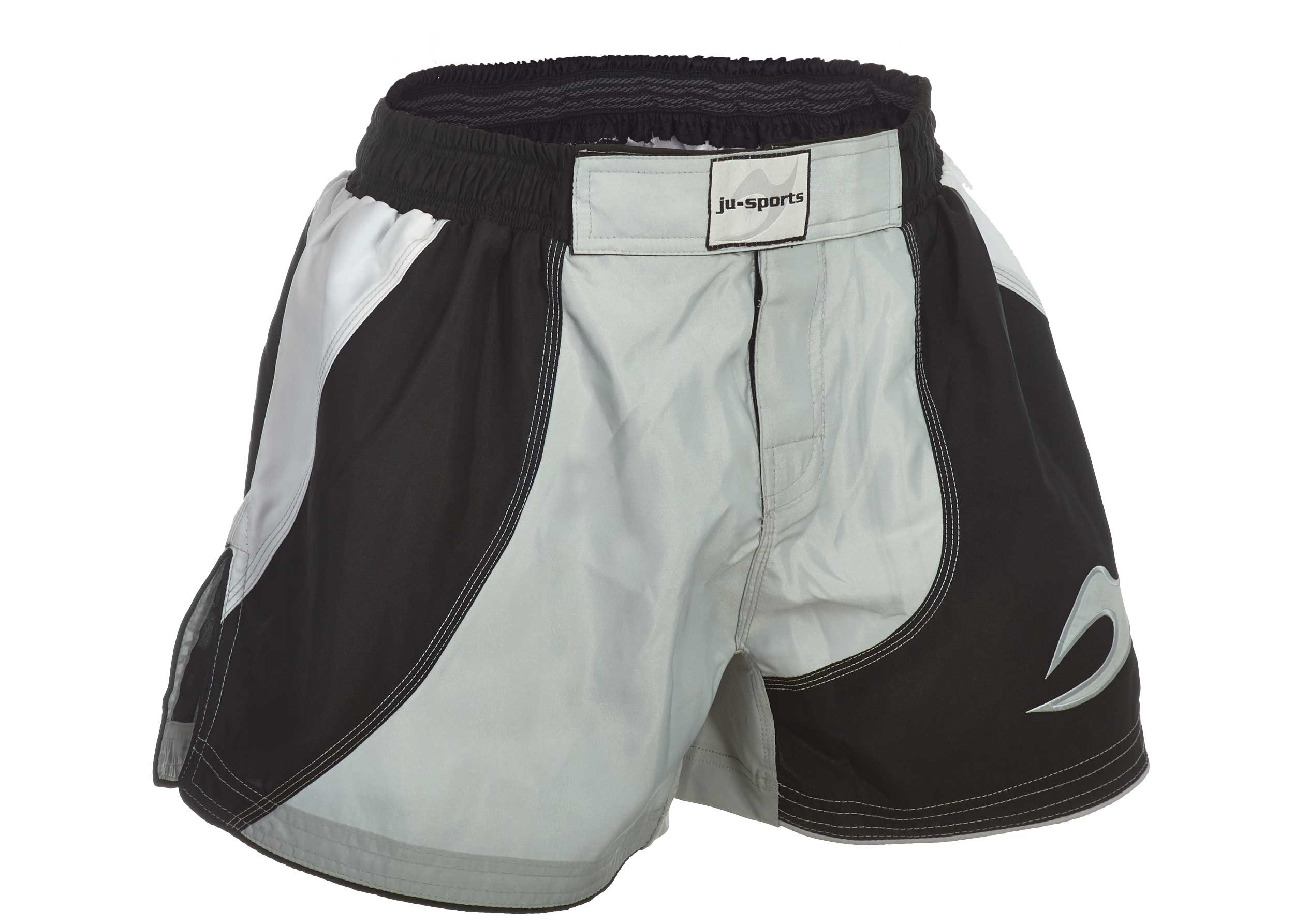 ju-sports-motion-pro-mma-shorts-wei-schwarz-grau-fightshorts image 1