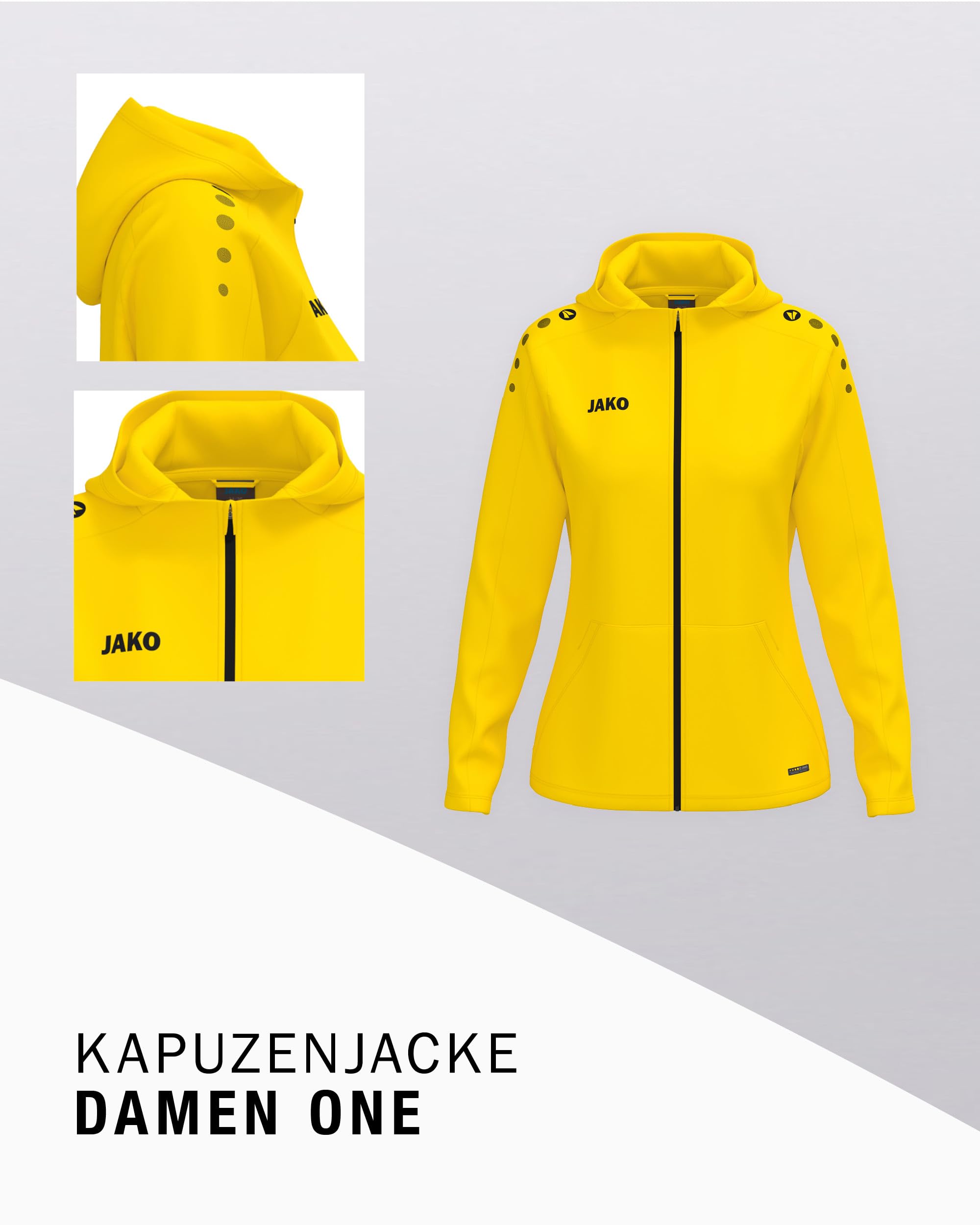jako-one-kapuzenjacke-damen-schwarz-micro-fleece image 3