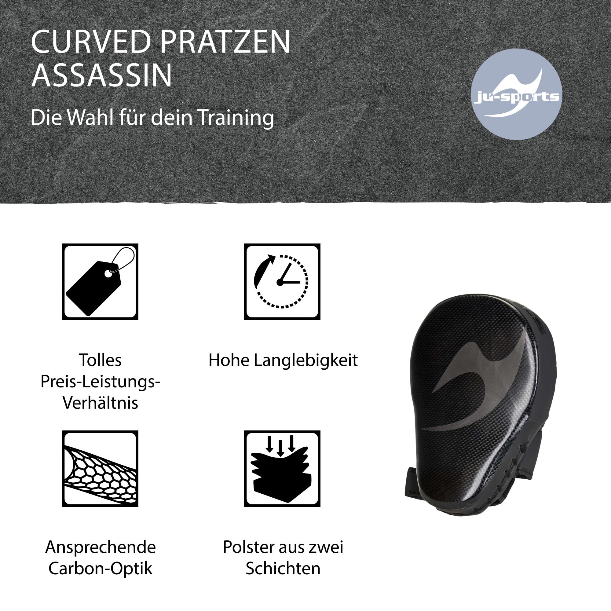 ju-sports-assassin-handpratzen-boxpratzen-carbon-pu-paar image 3