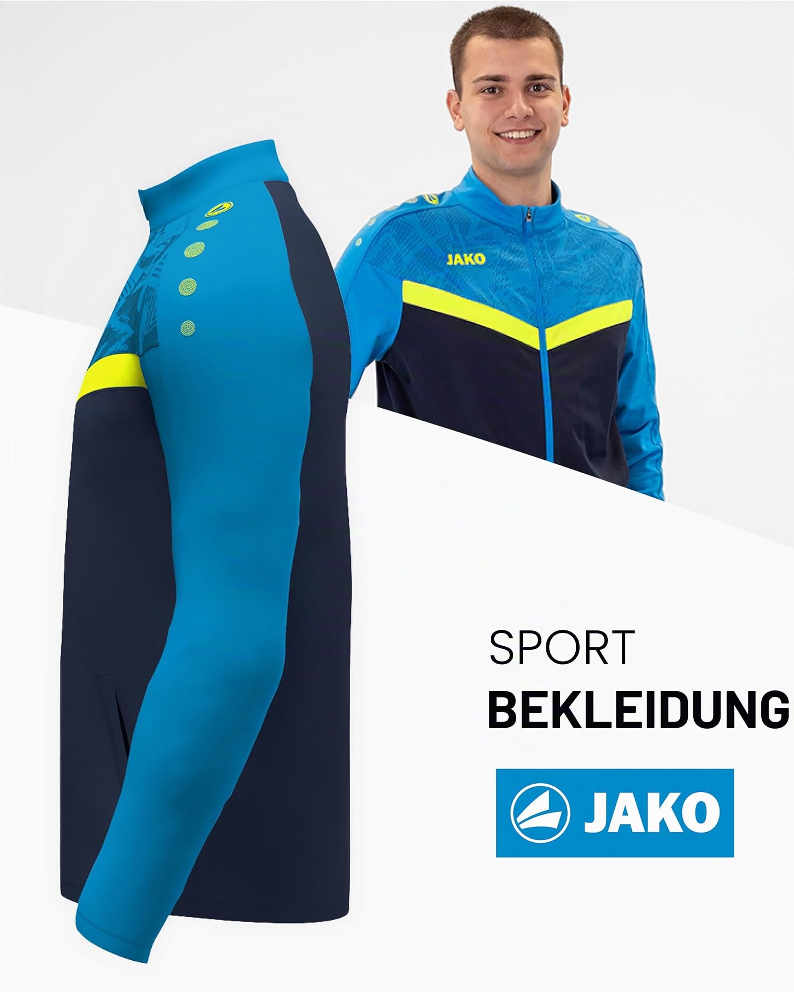jako-iconic-kinder-polyesteranzug-trainingsanzug-mit-taschen image 2