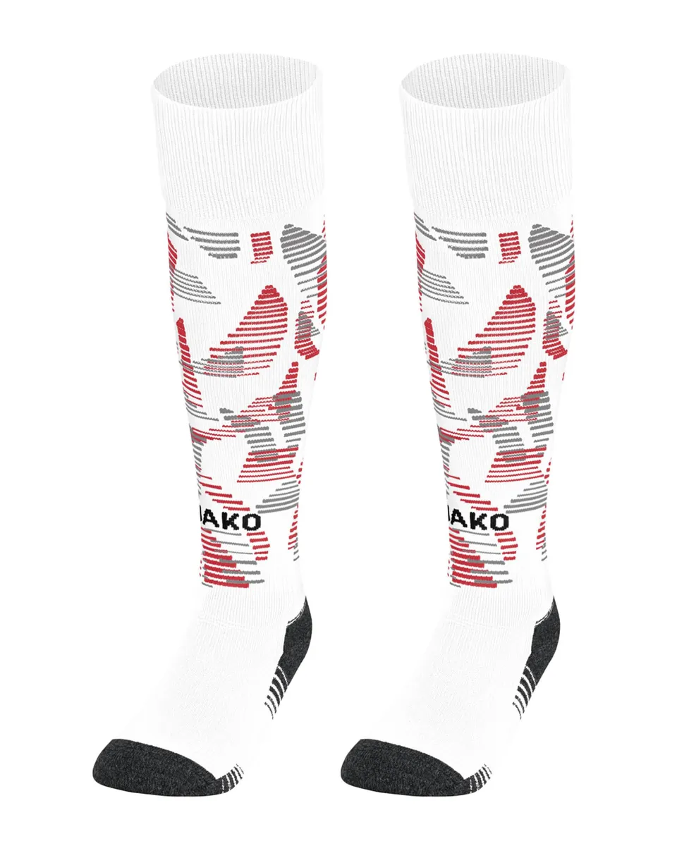 jako-sonic-stutzenstrumpf-35-38-wei-rot-grau-fu-ball image 1