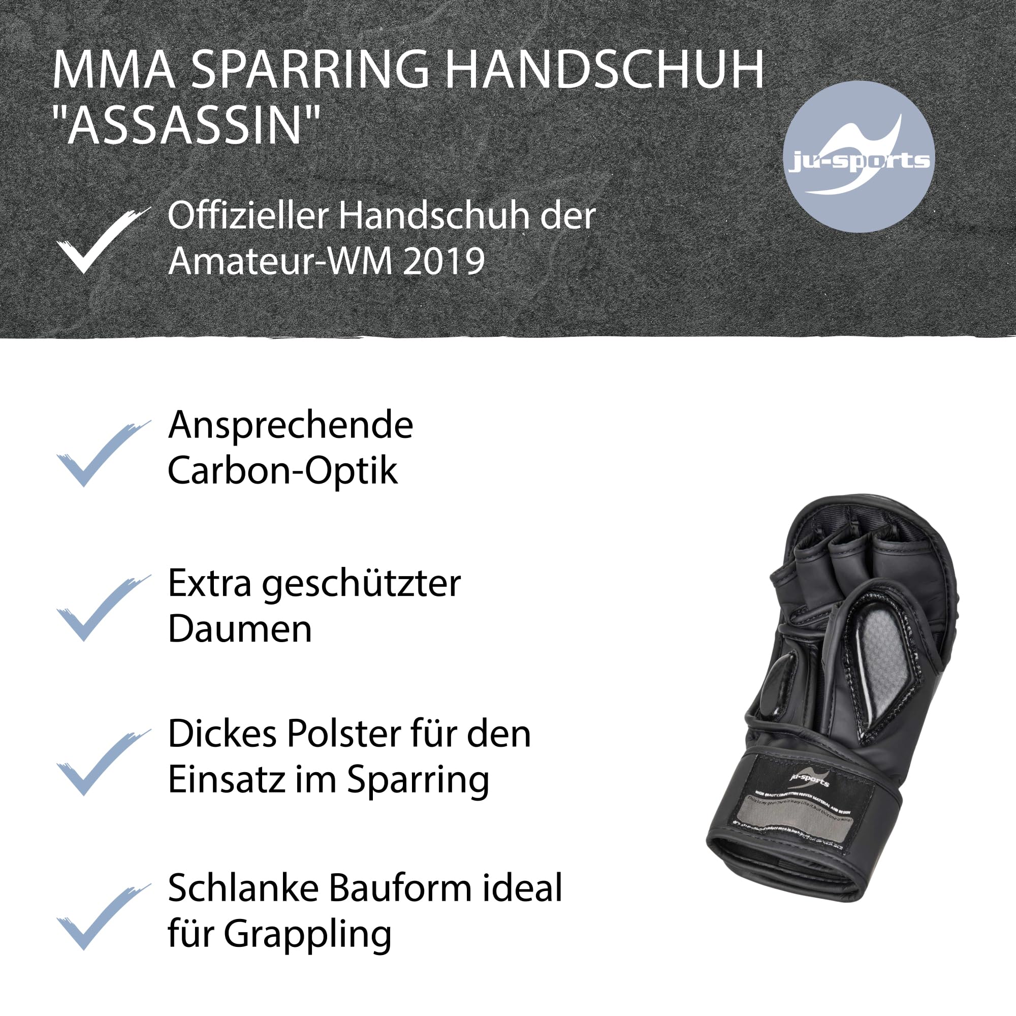 ju-sports-assassin-carbon-mma-handschuhe-schwarz-xl-sparring image 5