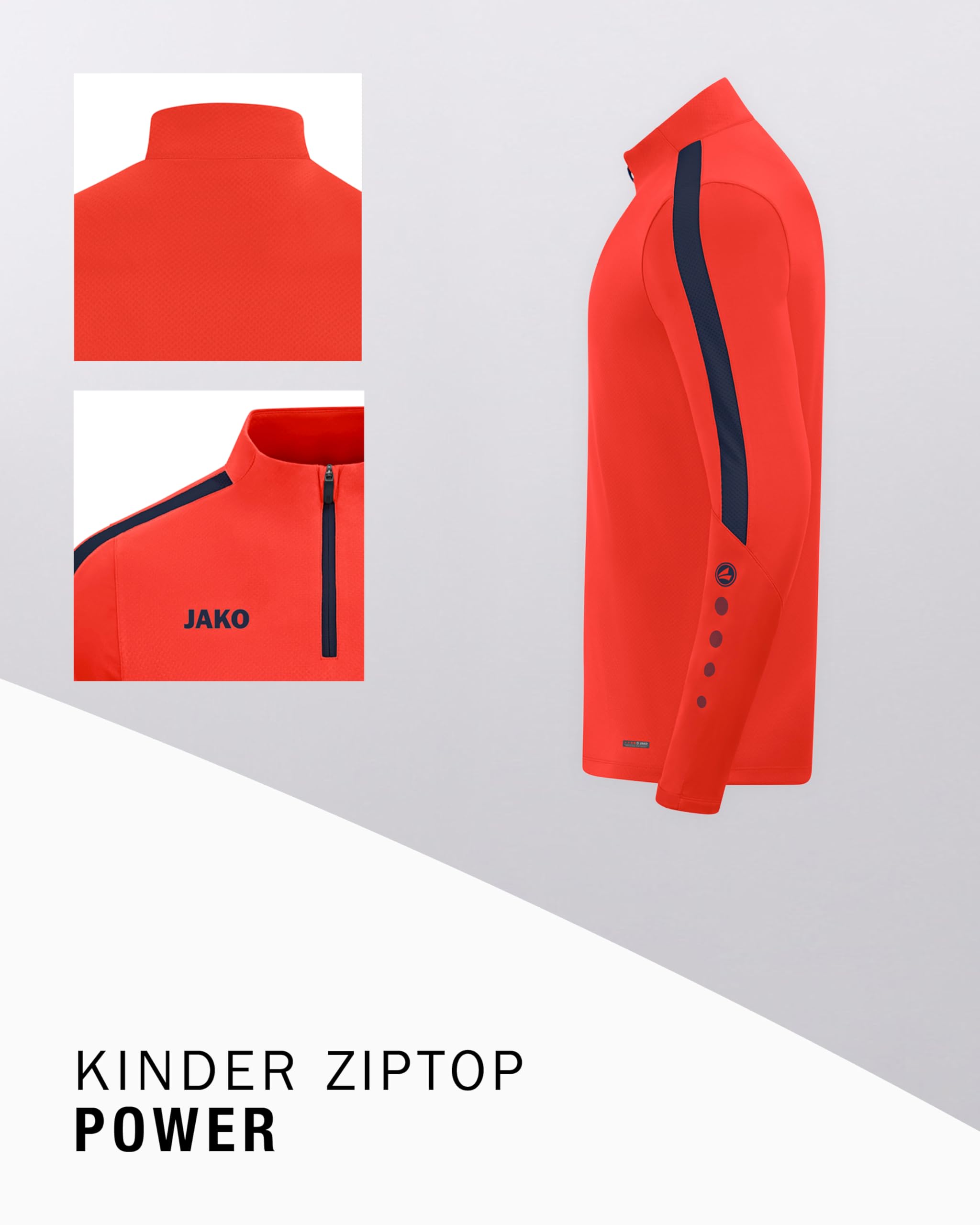 jako-power-sweatshirt-kinder-ziptop-daumenloch image 4