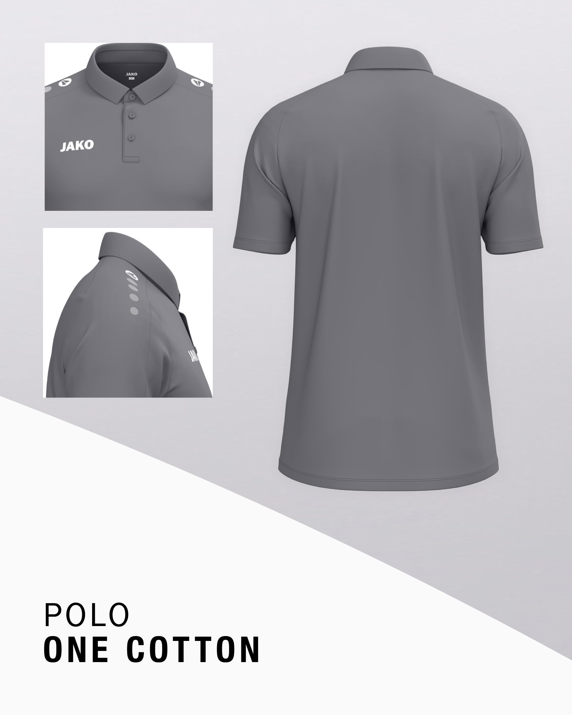 jako-one-polo-wei-unisex-poloshirt-aus-baumwolle image 4