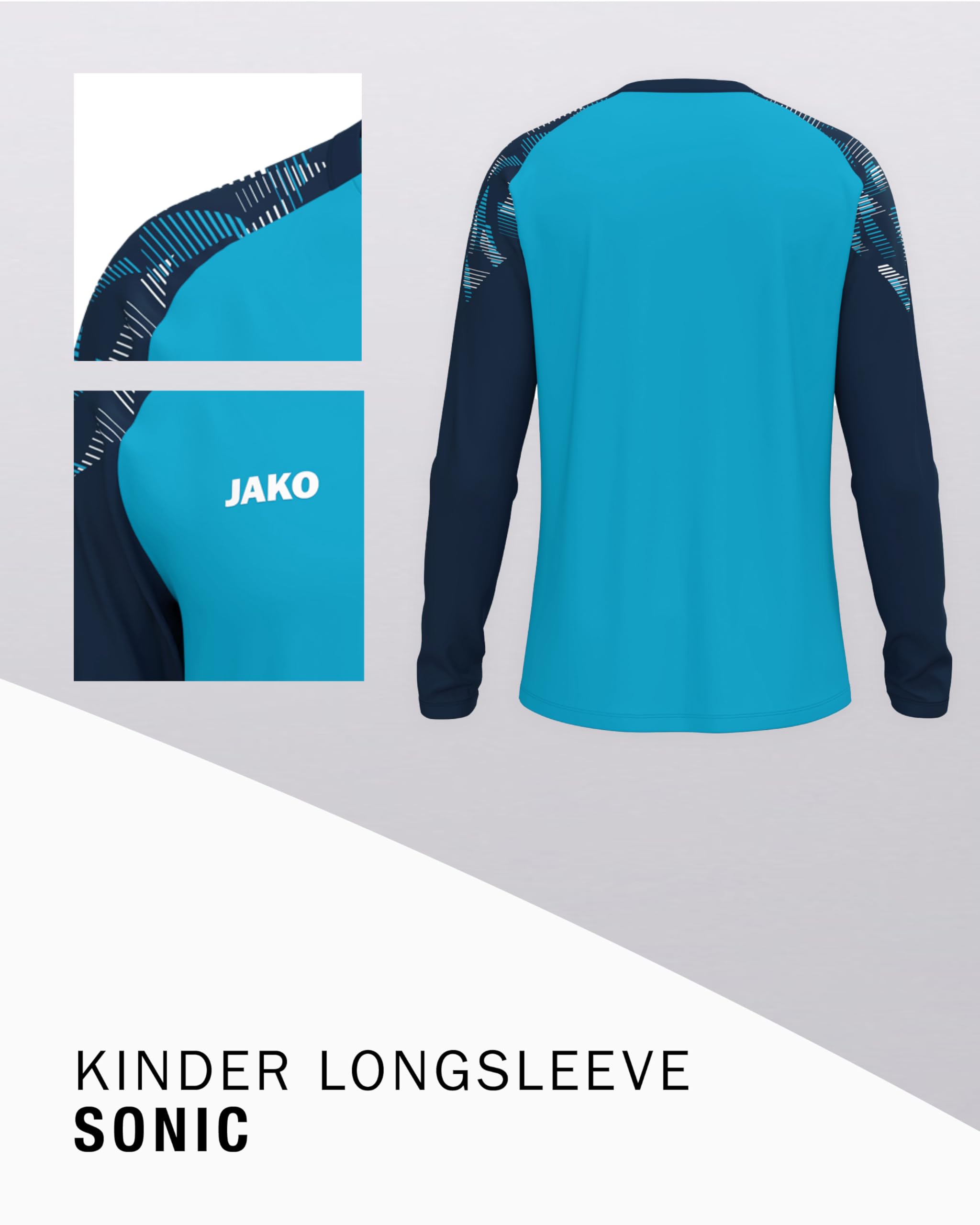 jako-sonic-sweatshirt-kinder-aqua-marine-128-atmungsaktiv image 4