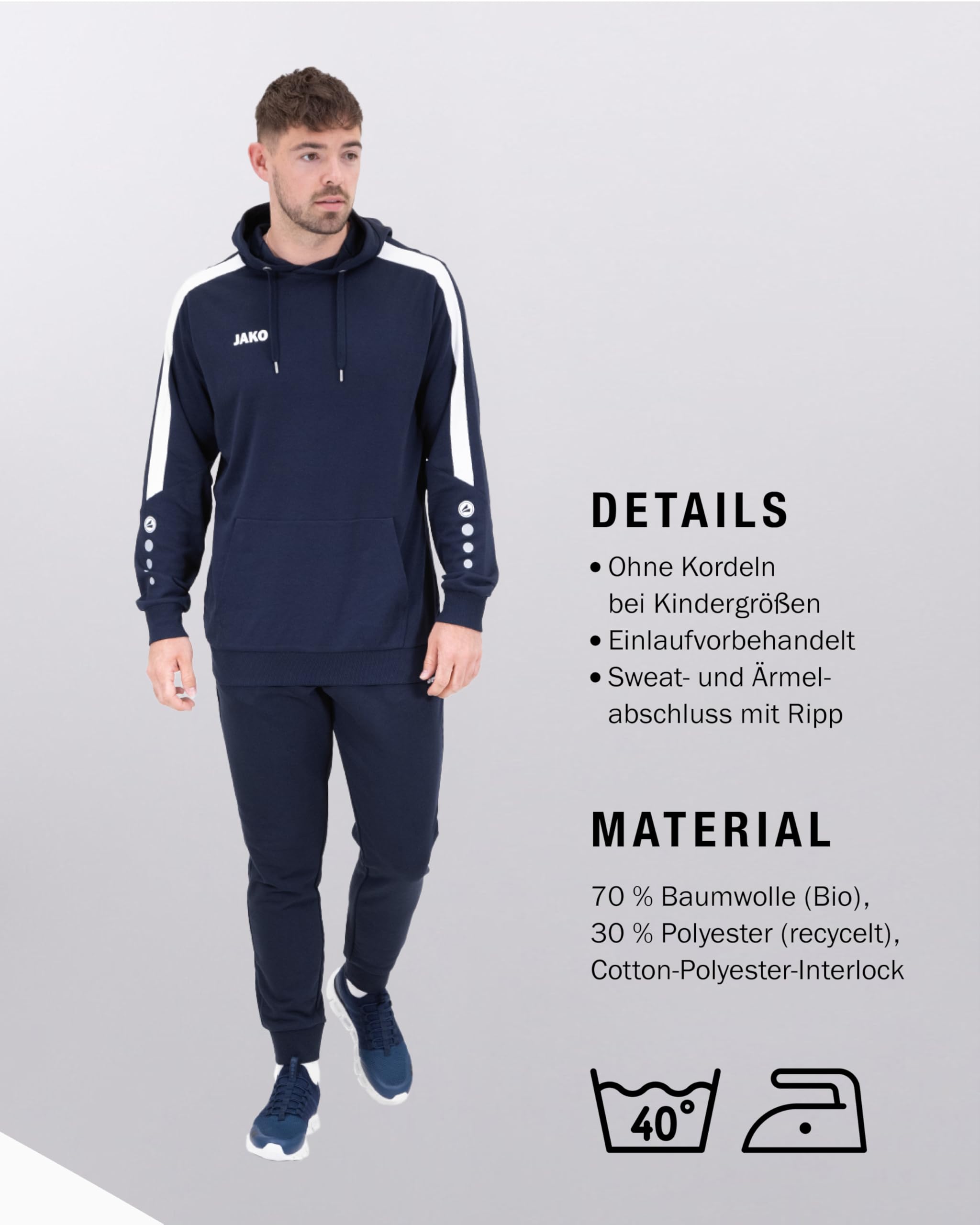 jako-challenge-hoody-kinder-marine-128-atmungsaktiv image 5