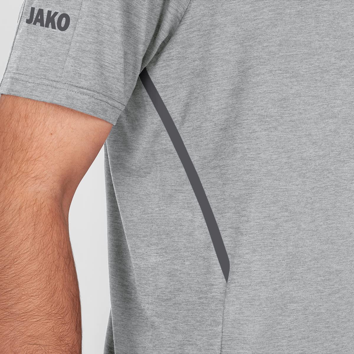 jako-challenge-polo-herren-schwarz-meliert-casual-look image 3