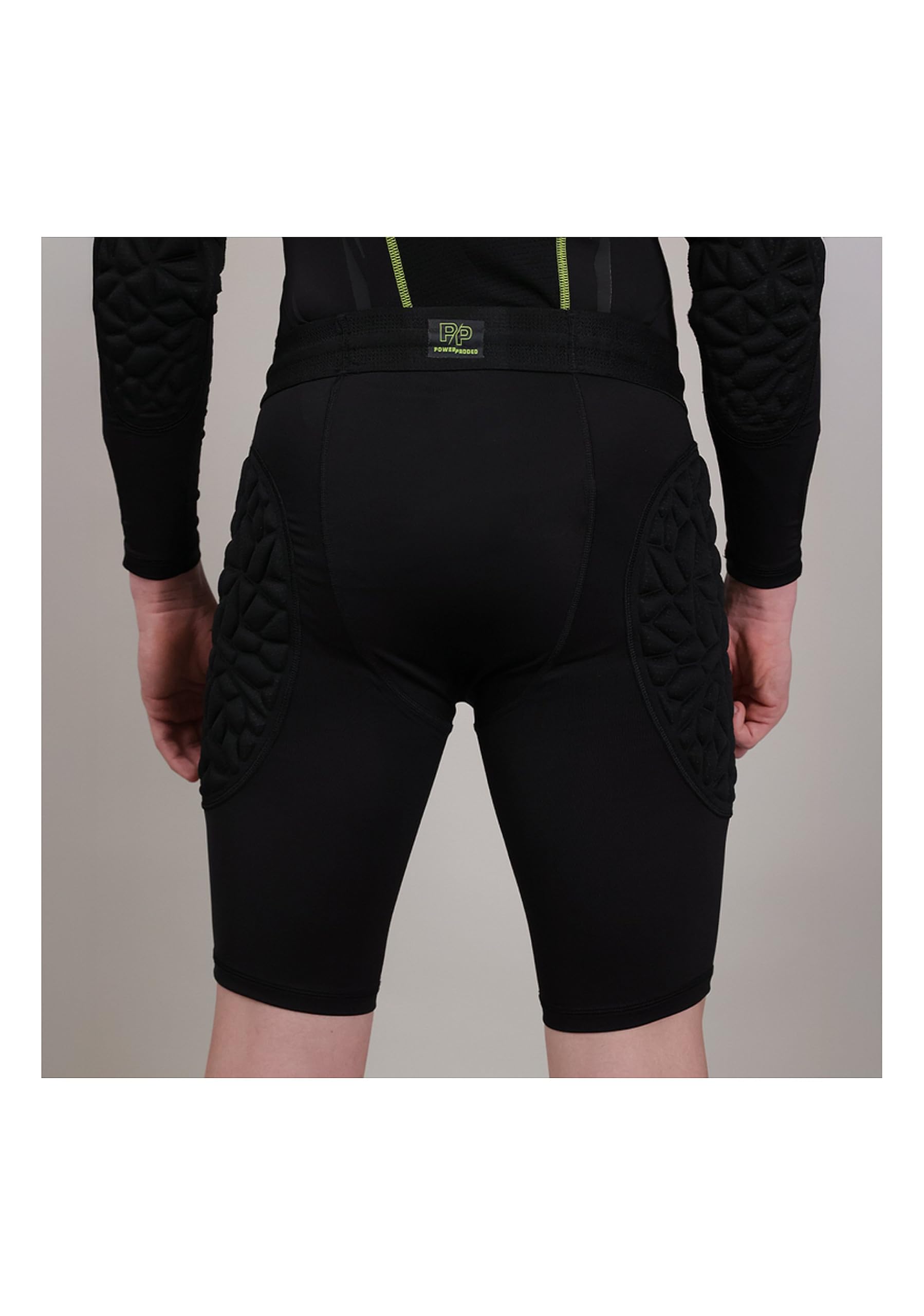 keepersport-powerpadded-torwart-unterziehhose-s-schwarz-gelb image 3