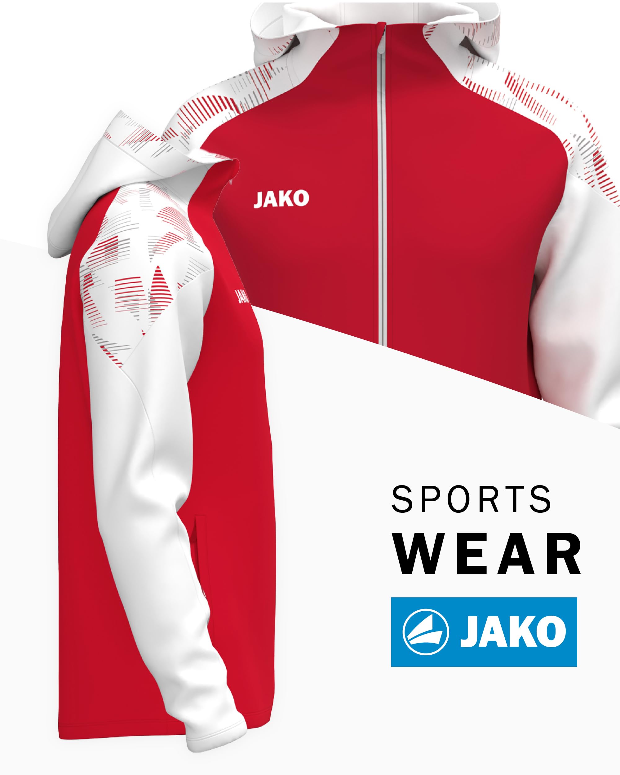 jako-sonic-kapuzenjacke-damen-schwarz-rot-micro-fleece image 2