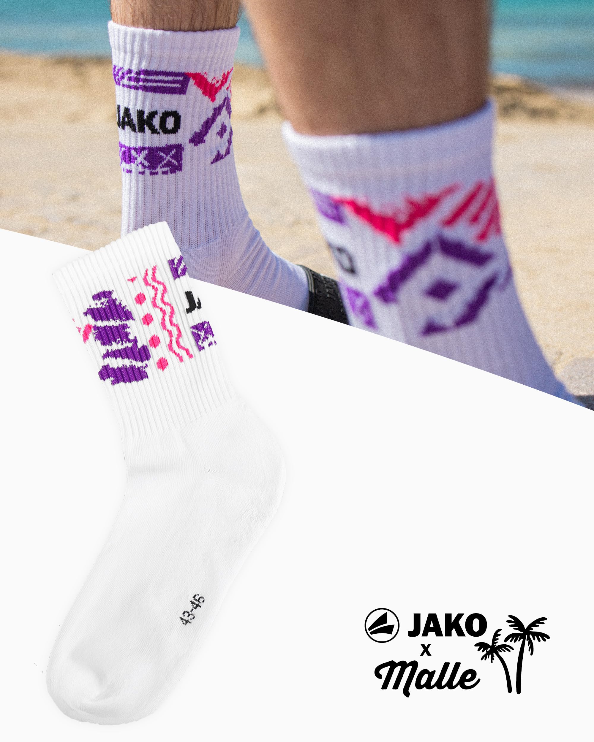 jako-malle-sportsocken-2er-pack-gr-43-46-wei image 2