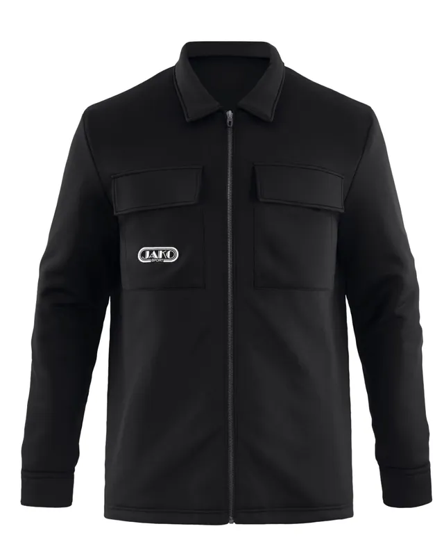 jako-wardrobe-hemdjacke-oversize-schwarz-wattiert-retro-polyester image 1