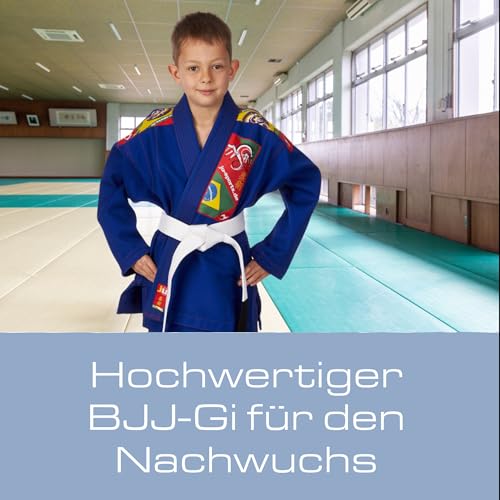 ju-sports-bjj-anzug-kids-blau-gr-150-baumwolle-gurt image 8