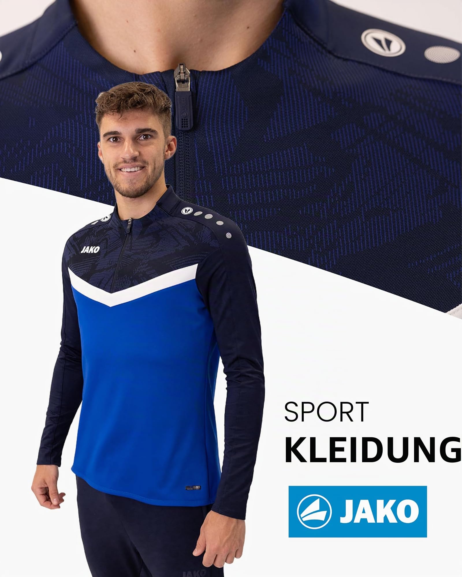 jako-iconic-halfzip-sweatshirt-herren-ziptop image 2