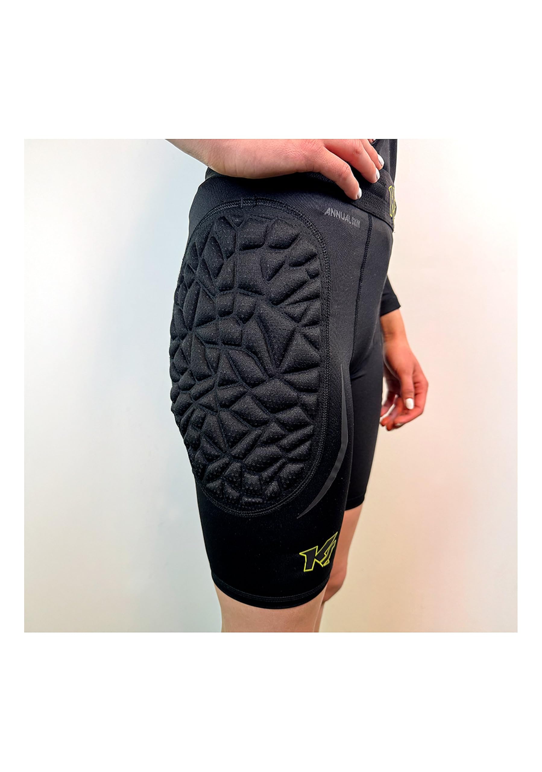 keepersport-powerpadded-torwart-unterziehhose-s-schwarz-gelb image 7