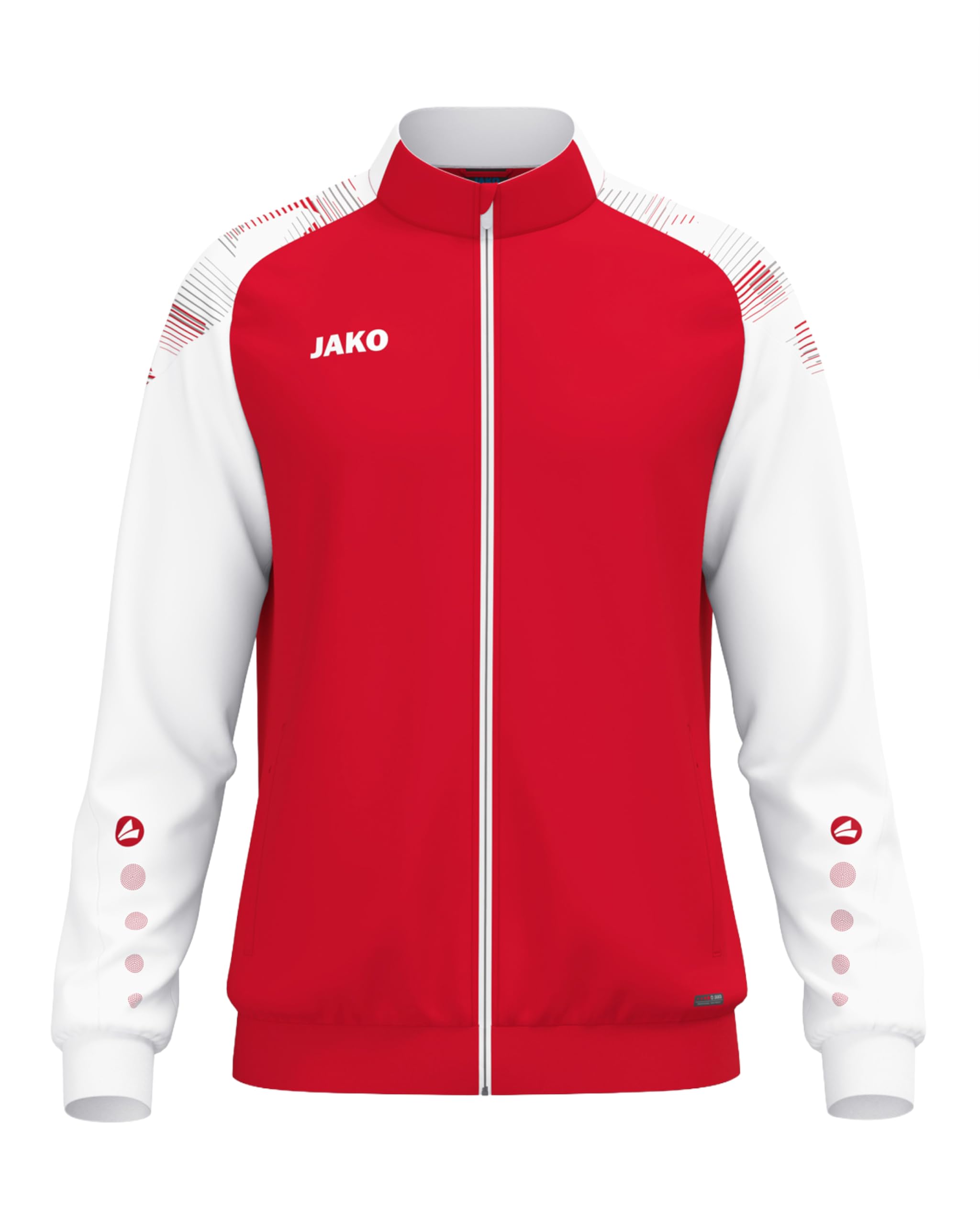 jako-sonic-trainingsjacke-kinder-rot-wei-128-rei-verschluss image 1