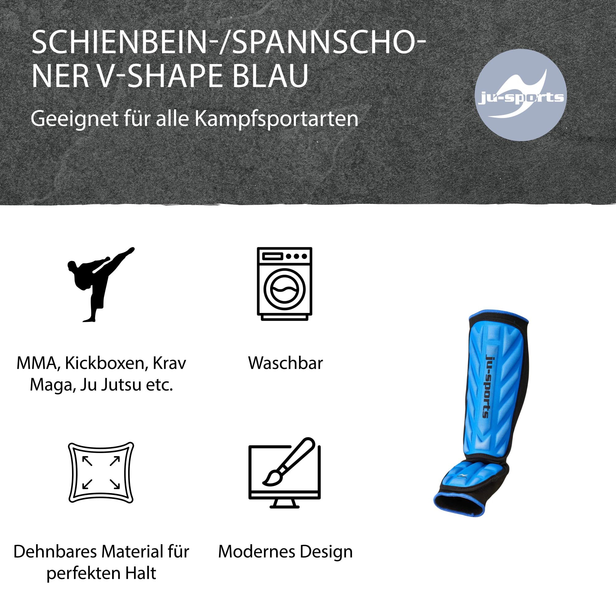 ju-sports-v-shape-c19-schienbeinschoner-baumwolle-l-xl image 3