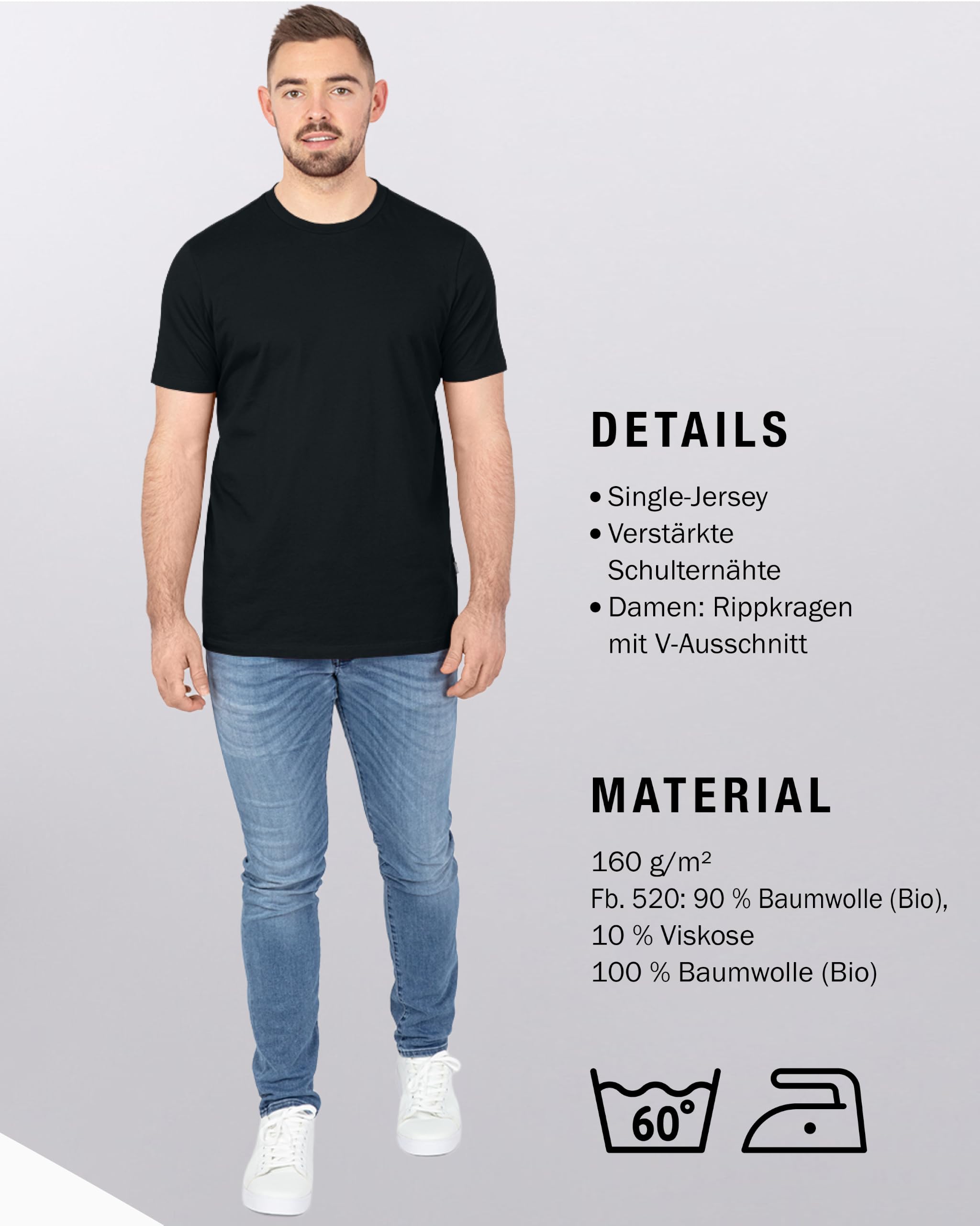 jako-base-organic-t-shirt-herren-gr-n-l image 5