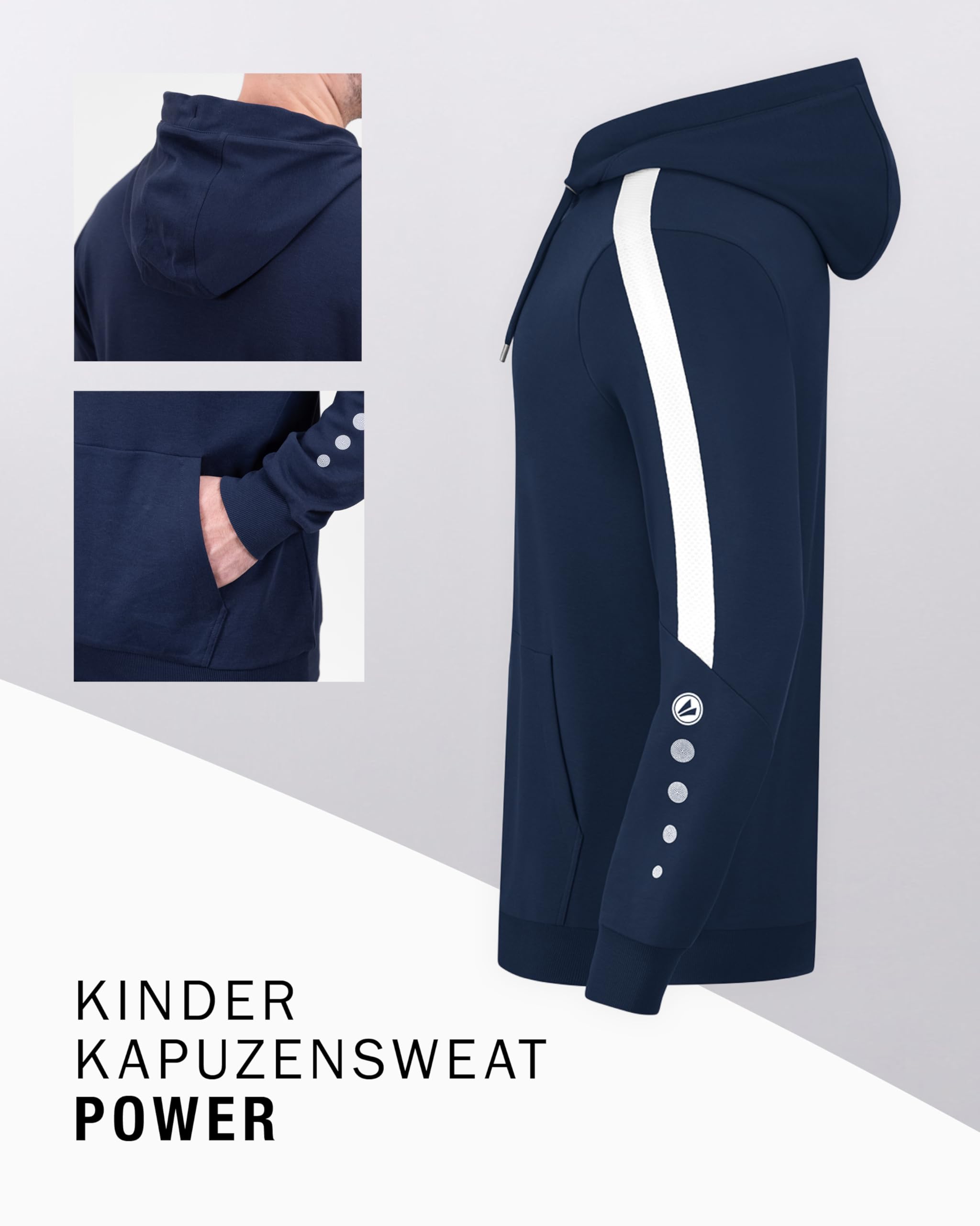 jako-challenge-hoody-kinder-marine-128-atmungsaktiv image 4