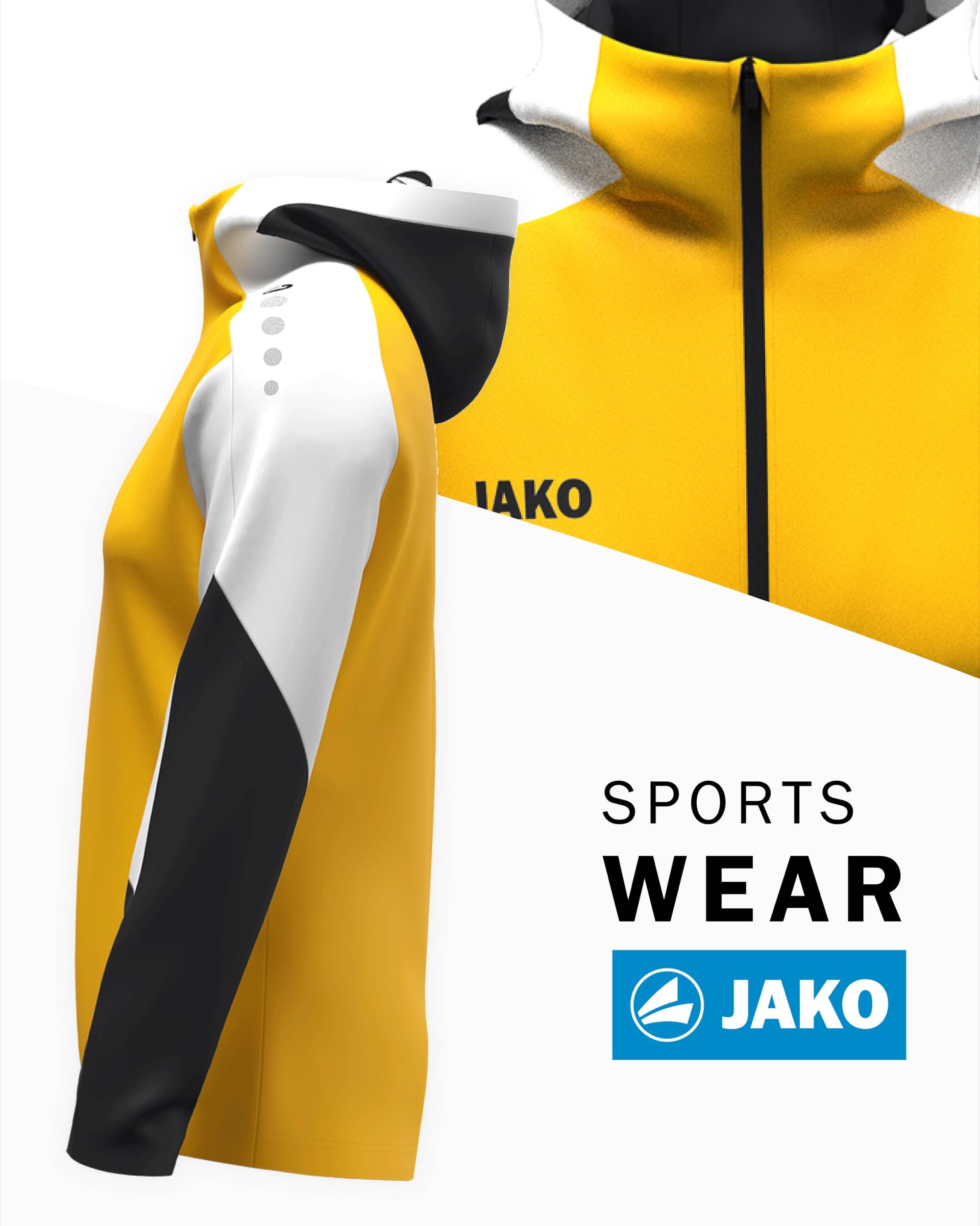 jako-dynamic-kapuzenjacke-damen-gelb-s image 3