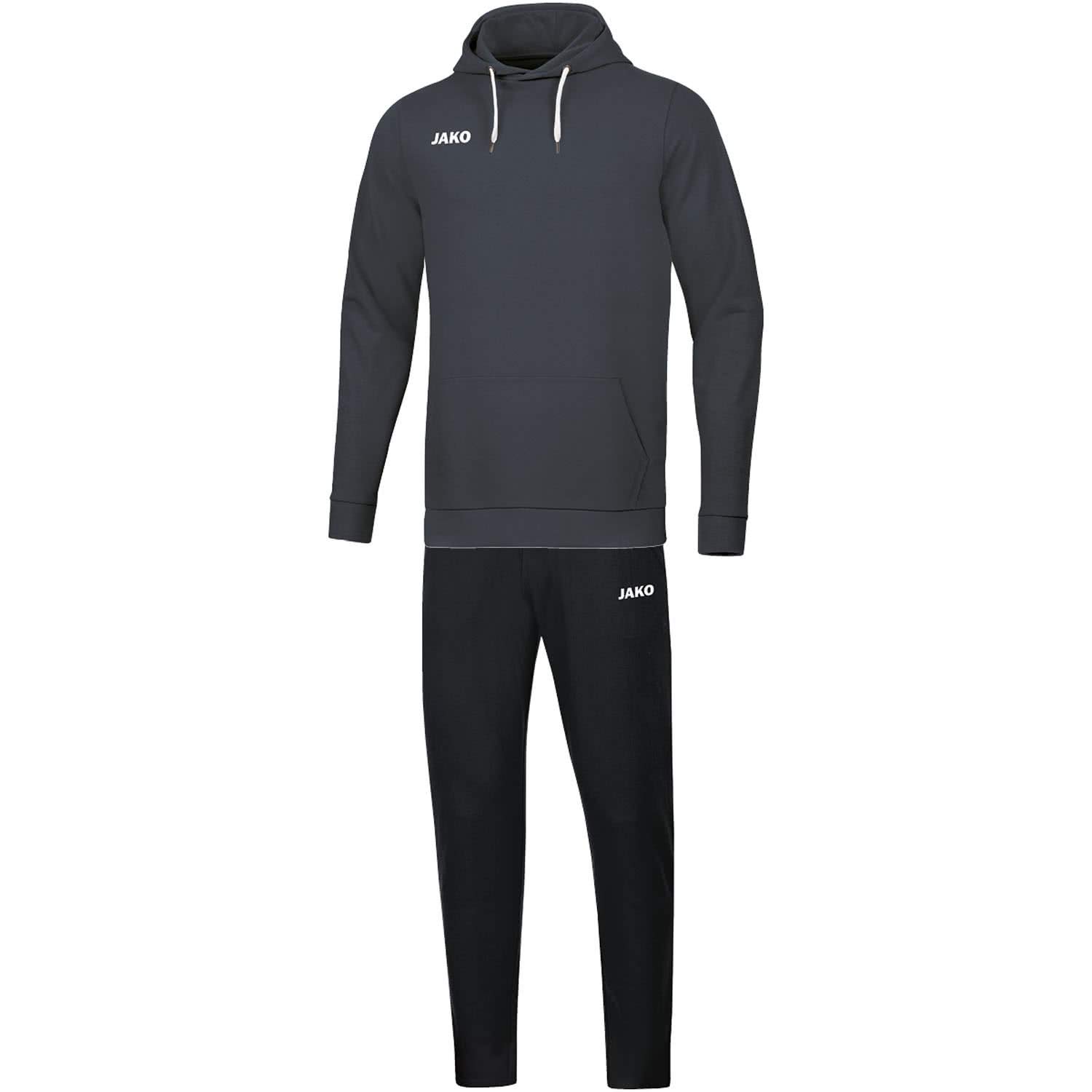 jako-base-jogginganzug-kinder-128-anthrazit-kapuze image 1