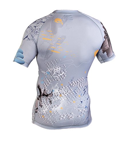 ju-sports-design-c13-rashguard-ss-grau-kurzarm-mma-shirt image 4