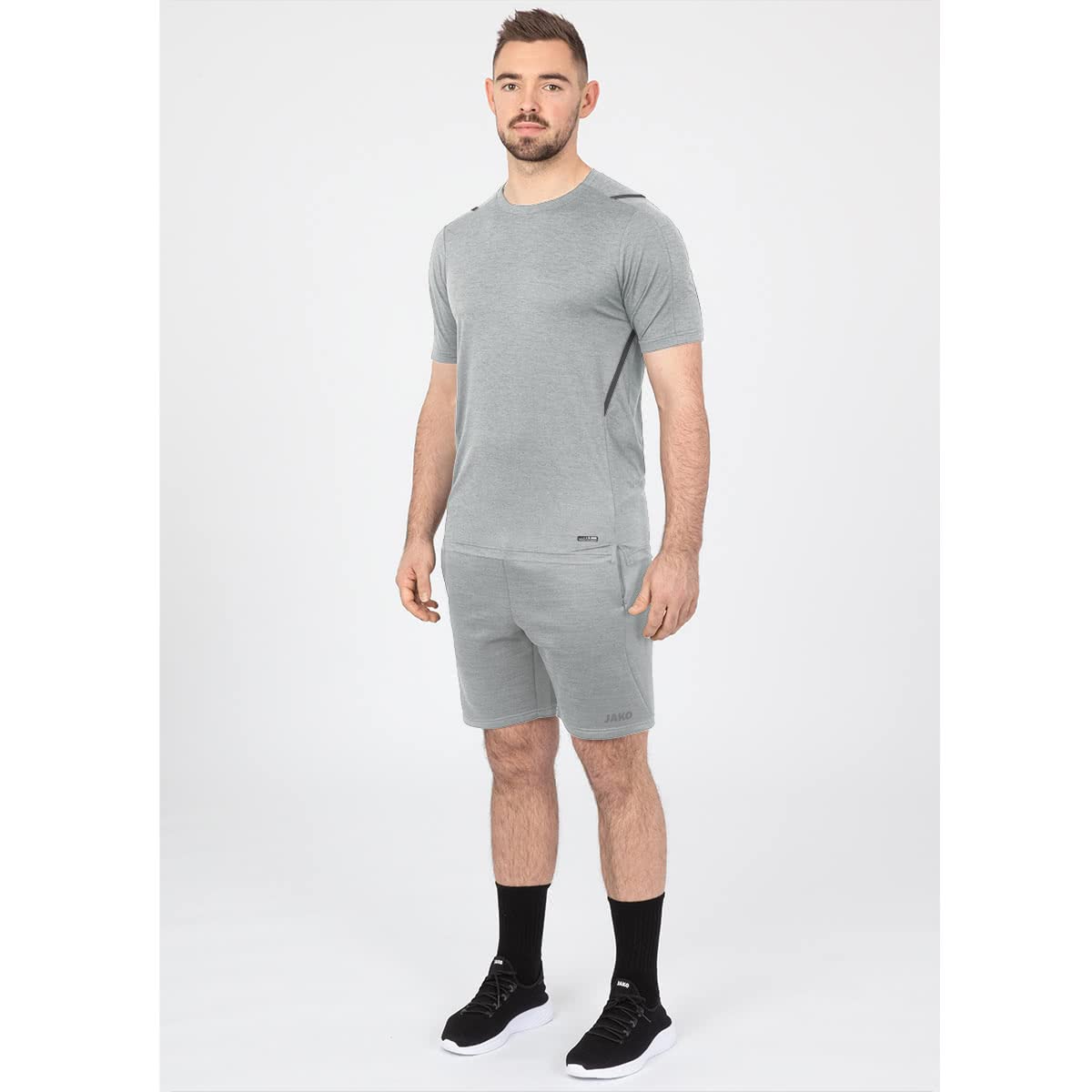 jako-challenge-short-herren-hellgrau-meliert-xl-shorts-melange image 4