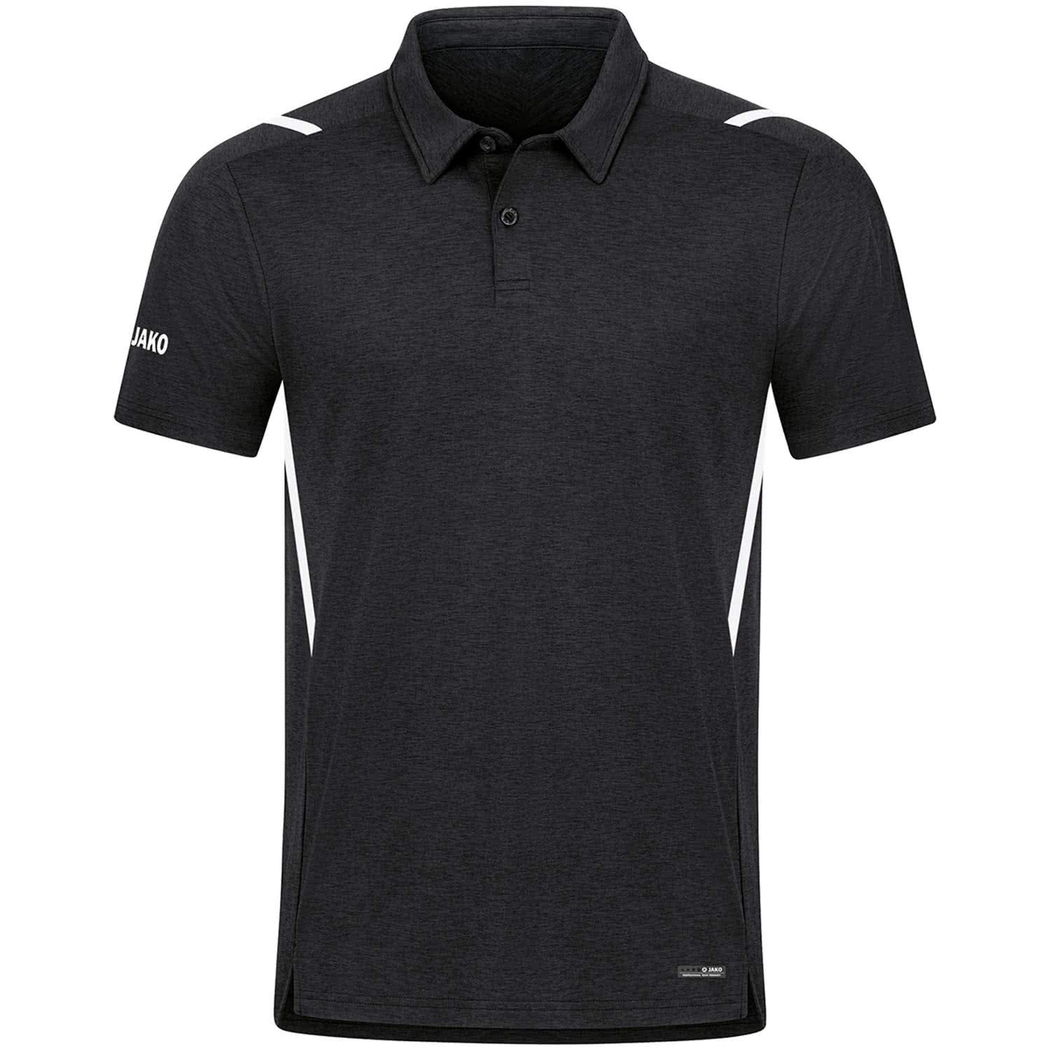 jako-challenge-polo-herren-schwarz-meliert-casual-look image 8